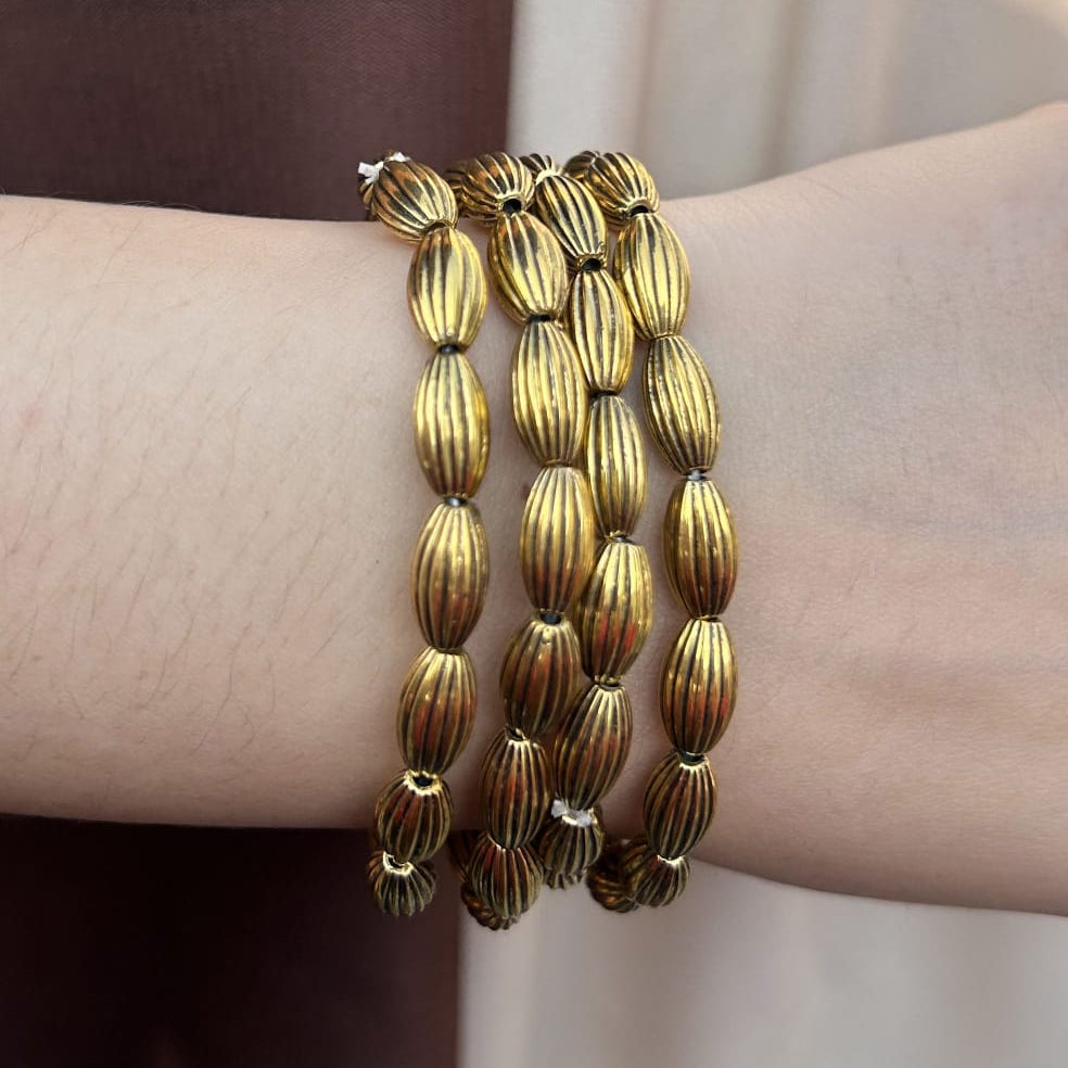 TFC Antique Oval Gold Plated Bracelet (set of 4)