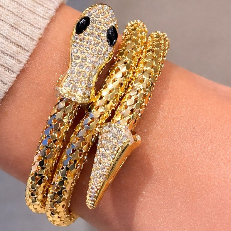 TFC Size 2.6 Snake Gold Plated Bracelet