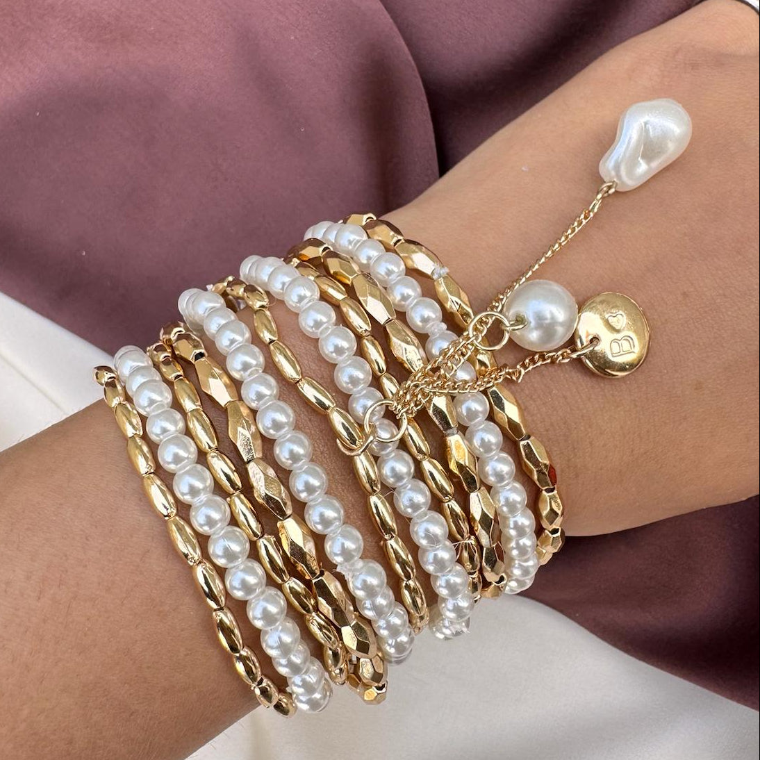 TFC Pearl Lover Gold Z FJMLBracelet (set of 11)