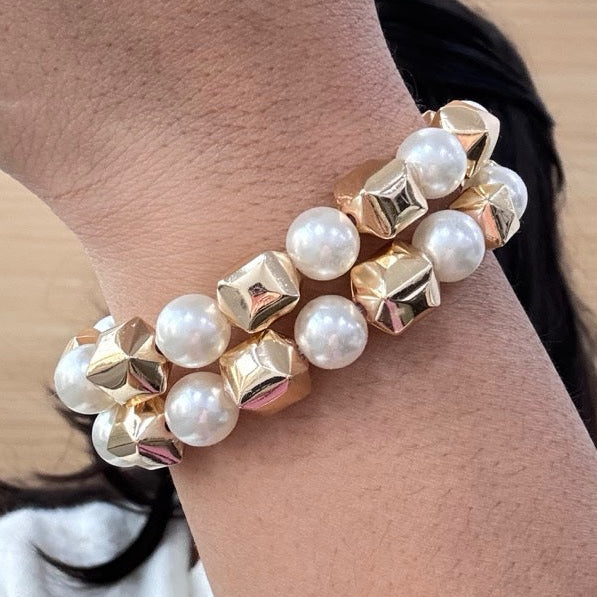 TFC Alter Pearl Gold Plated Bracelet