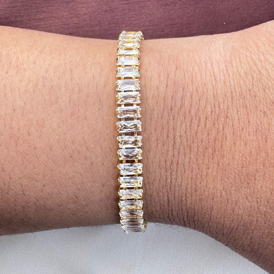 TFC White Stone Tennis Bracelet