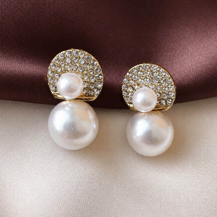 TFC Pearl Stone Silver Plated Earrings