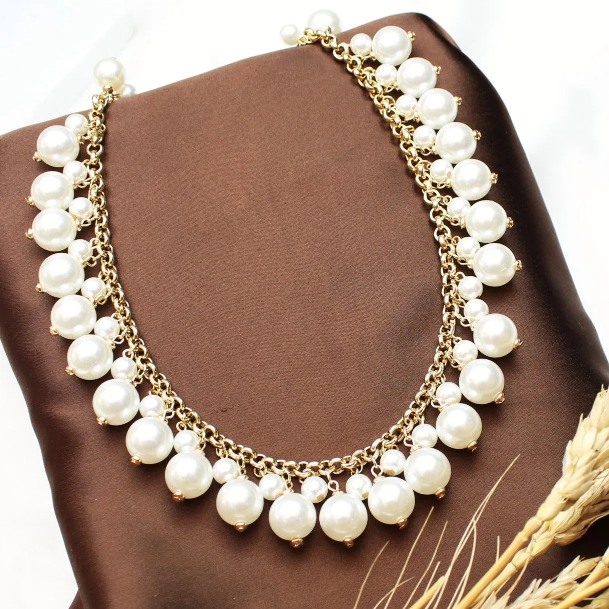 TFC Elegance Pearl Gold Plated Necklace