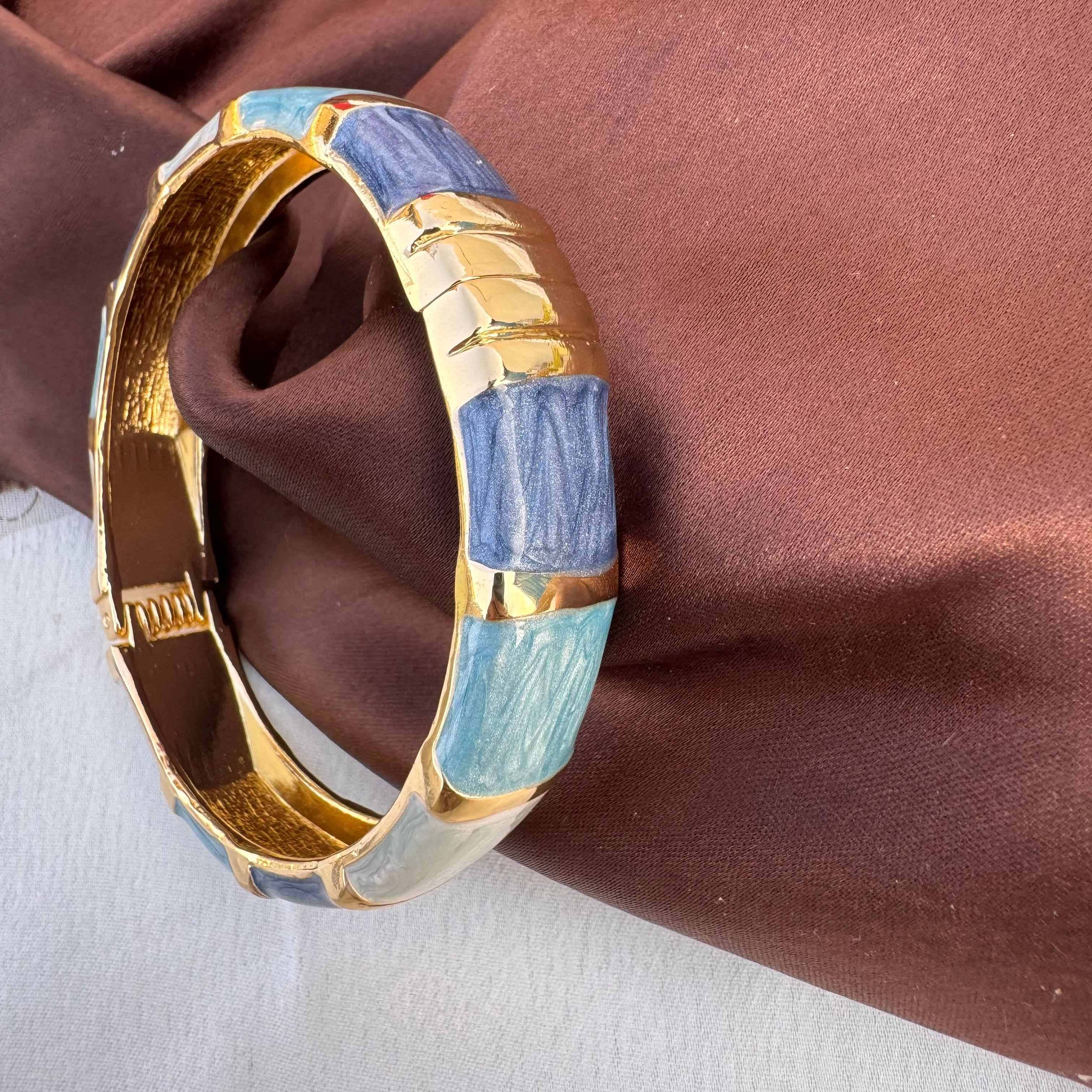 TFC Size 2.6 Sky Hues Gold Plated Bracelet Bangle