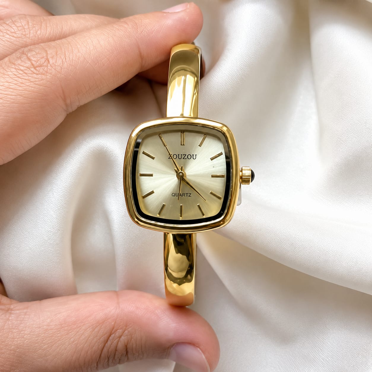 TFC Size 2.6 Square Gold Plated Bangle Watch