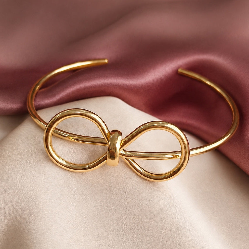 TFC Adjustable Glorious Curve Gold Plated Bracelet Cuff