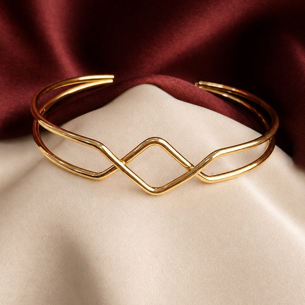 TFC Adjustable Starlight Gold Plated Bracelet Cuff