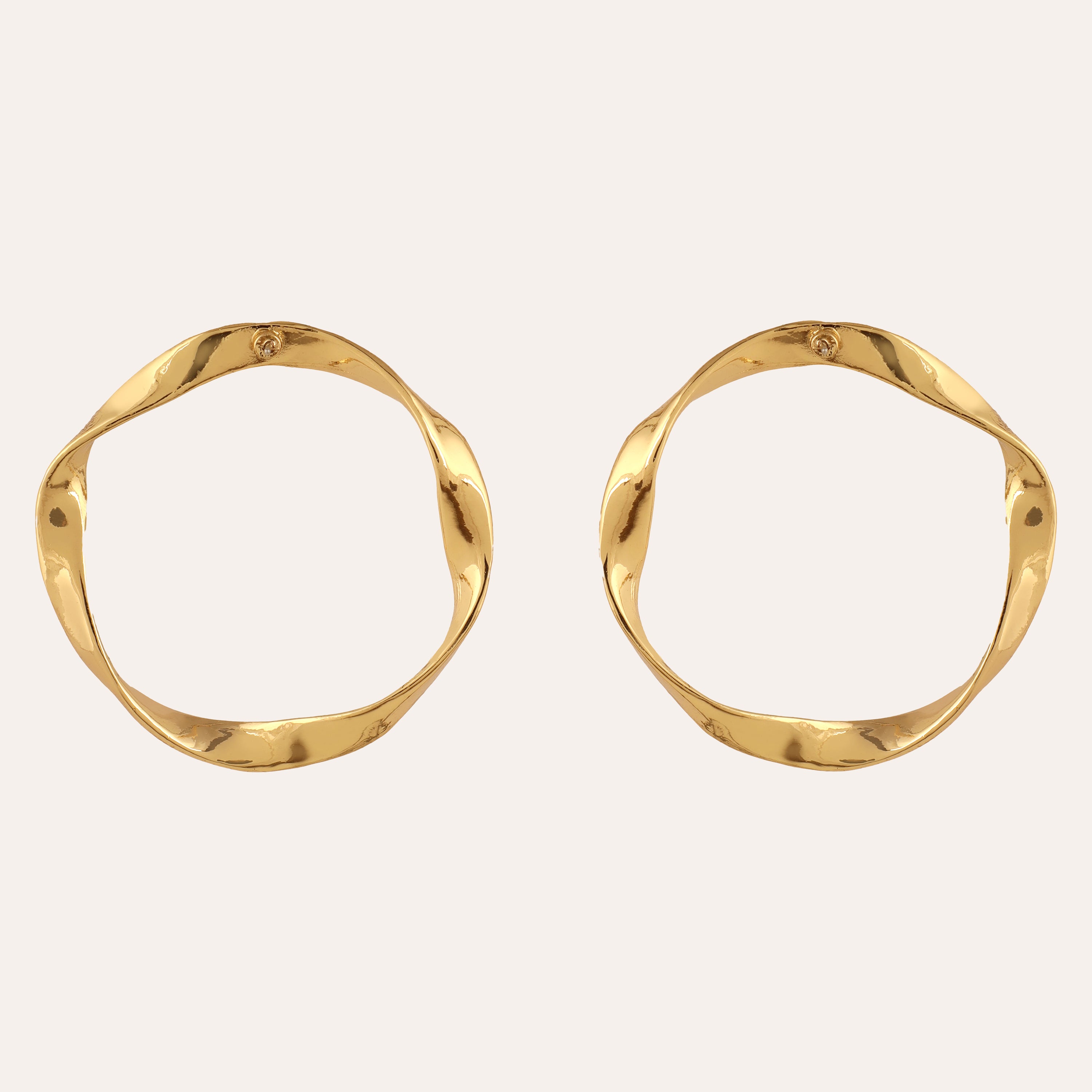 TFC Chunky Gold Plated Statement Hoop Earrings- Discover daily wear gold earrings including stud earrings, hoop earrings, and pearl earrings, perfect as earrings for women and earrings for girls.Find the cheapest fashion jewellery which is anti-tarnis​h only at The Fun company.