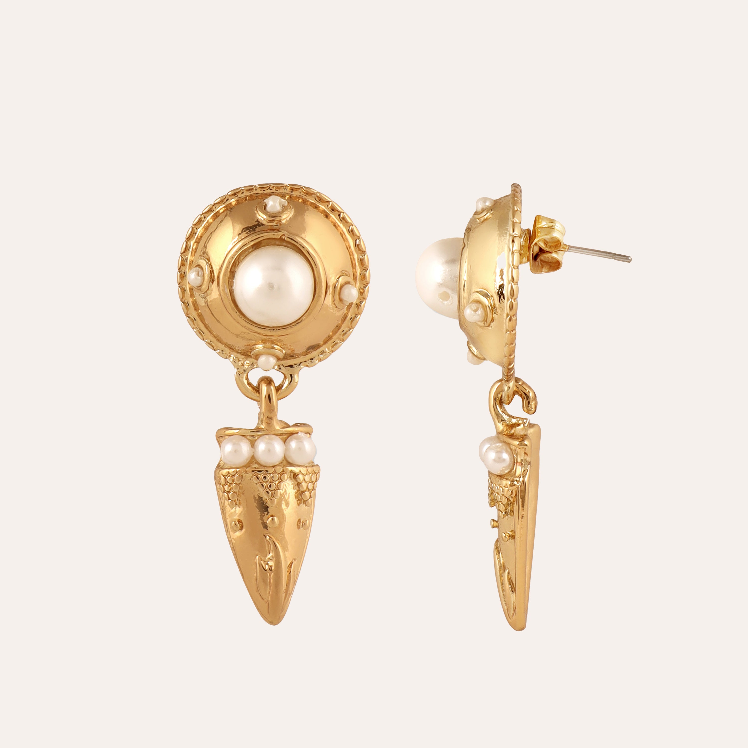 TFC Glamour Nova Gold Plated Dangler Earrings- Discover daily wear gold earrings including stud earrings, hoop earrings, and pearl earrings, perfect as earrings for women and earrings for girls.Find the cheapest fashion jewellery which is anti-tarnis​h only at The Fun company.