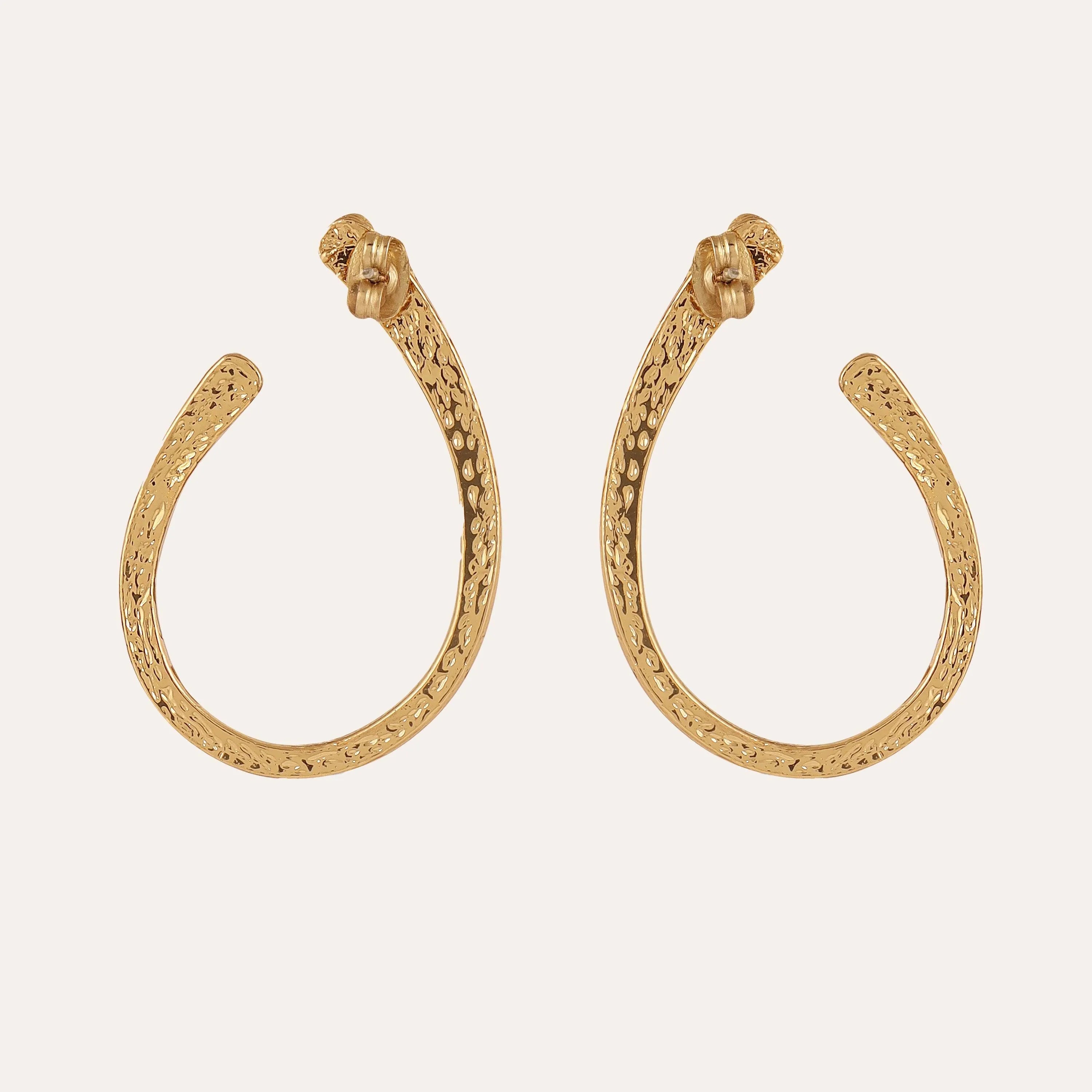 Italian Gold Elongated Hoop Earrings, 14K - QVC.com