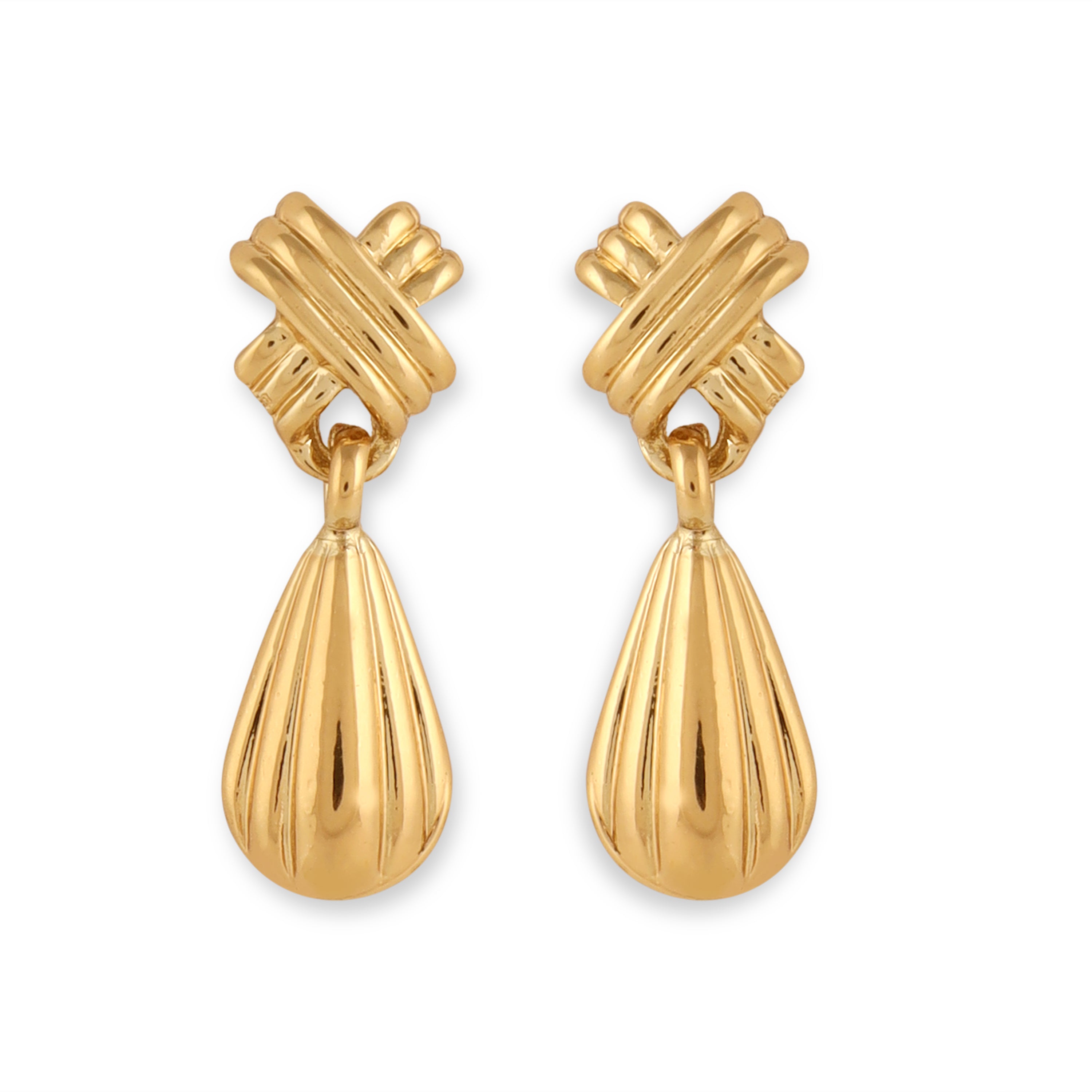 Showroom of 22kt gold hallmark office wear earring | Jewelxy - 163053