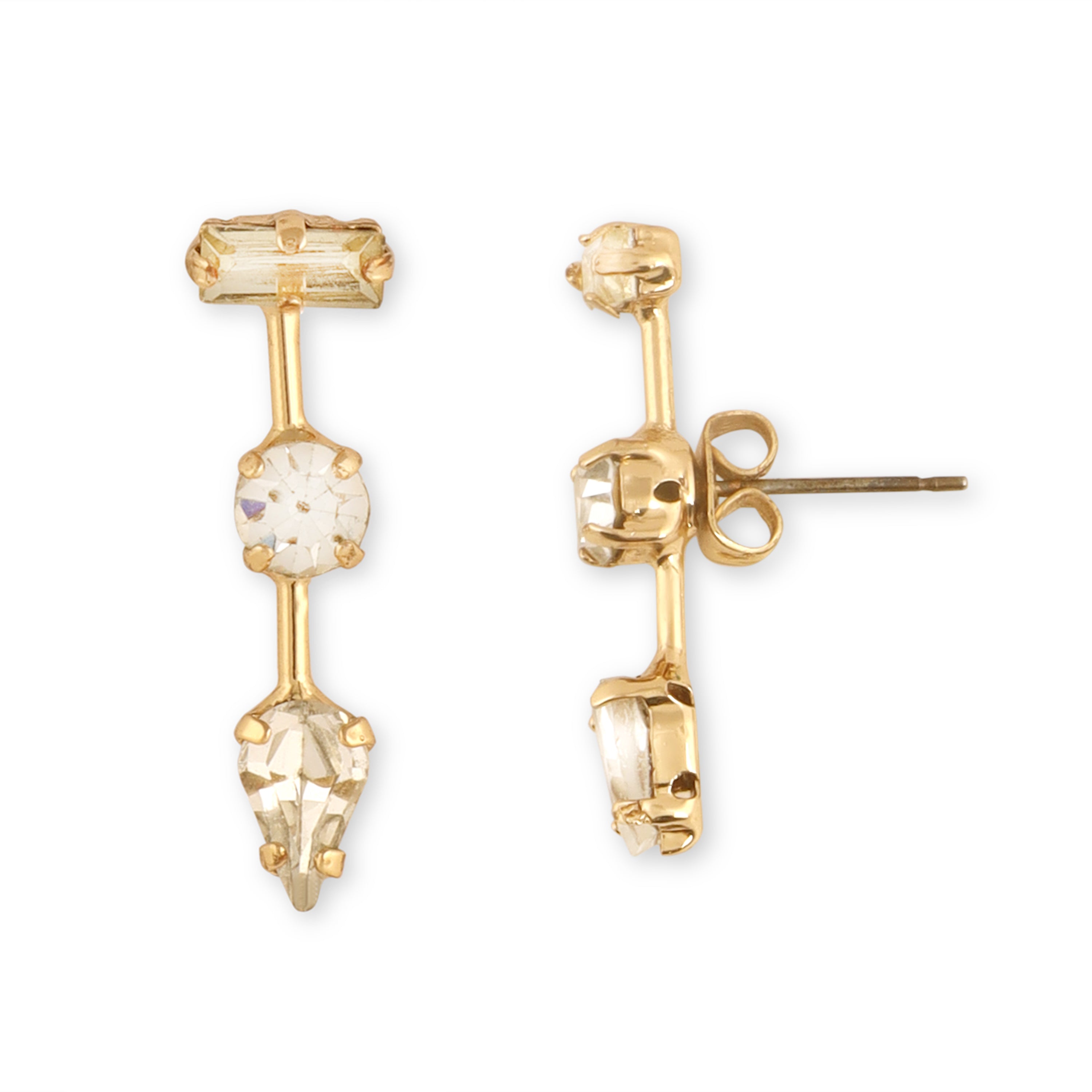 TFC Stone Gold Plated Stud Earrings-Discover daily wear gold earrings including stud earrings, hoop earrings, and pearl earrings, perfect as earrings for women and earrings for girls.Find the cheapest fashion jewellery which is anti-tarnis​h only at The Fun company