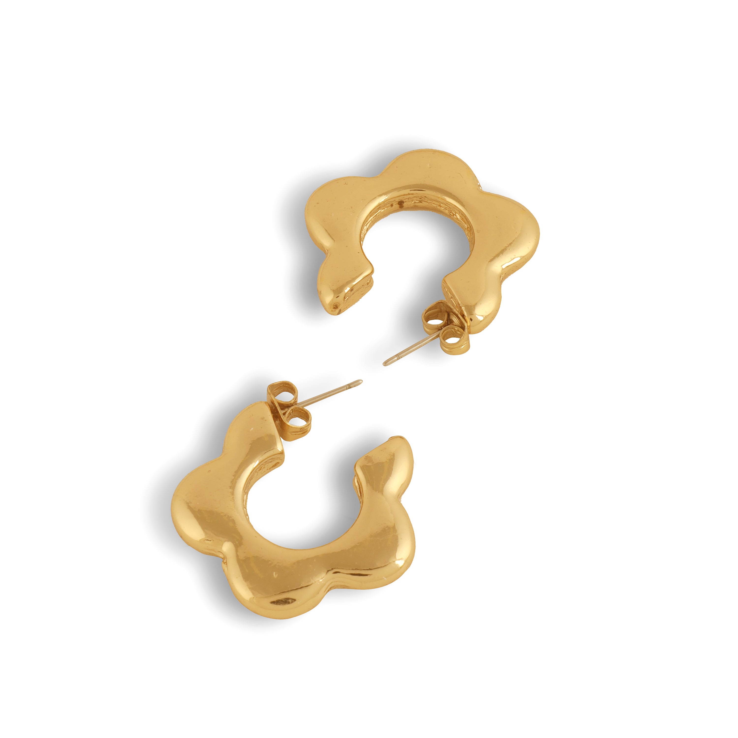 TFC Cute Daisy Gold Plated Hoop Earrings- Discover daily wear gold earrings including stud earrings, hoop earrings, and pearl earrings, perfect as earrings for women and earrings for girls.Find the cheapest fashion jewellery which is anti-tarnis​h only at The Fun company