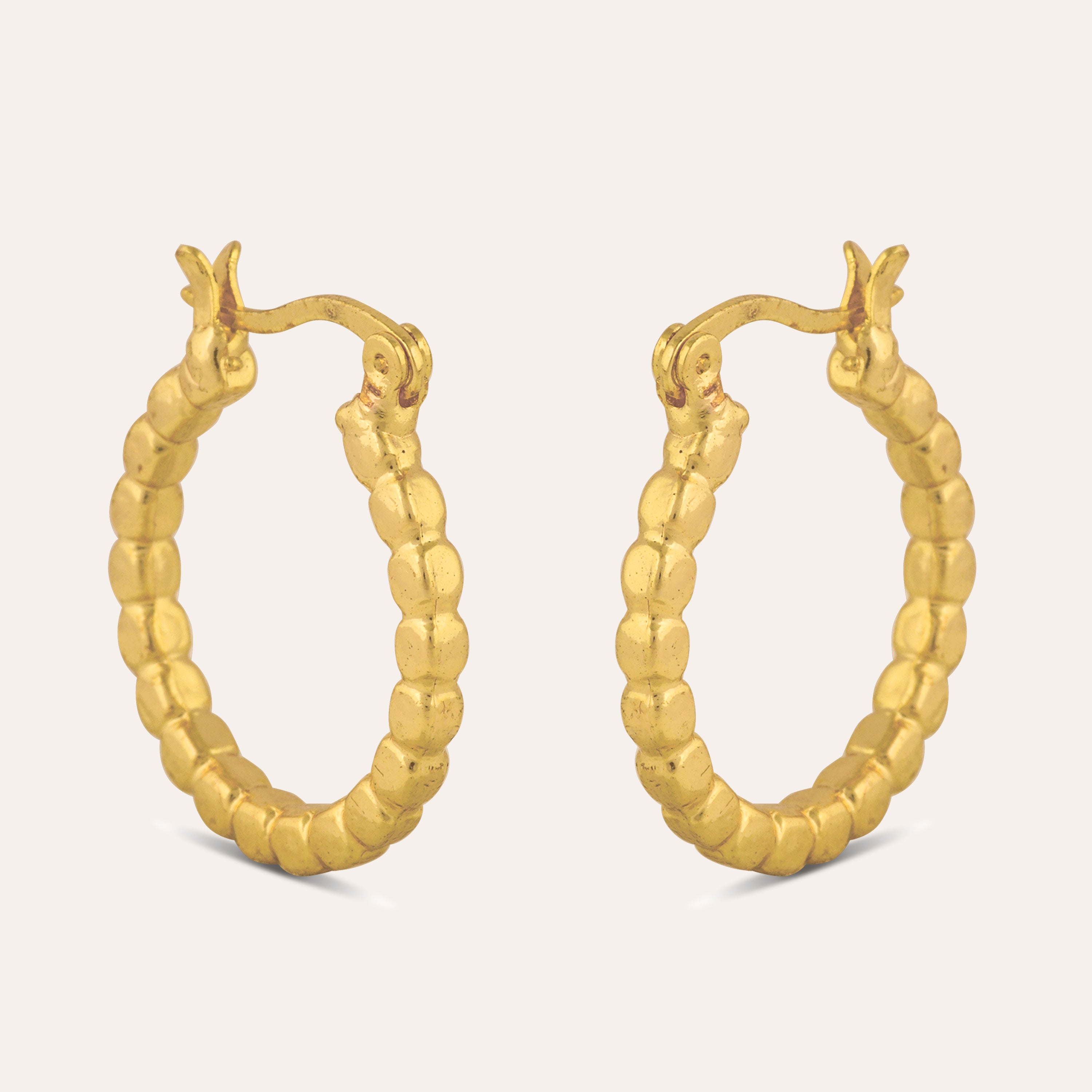 TFC Star Gold Plated Hoop Earrings
