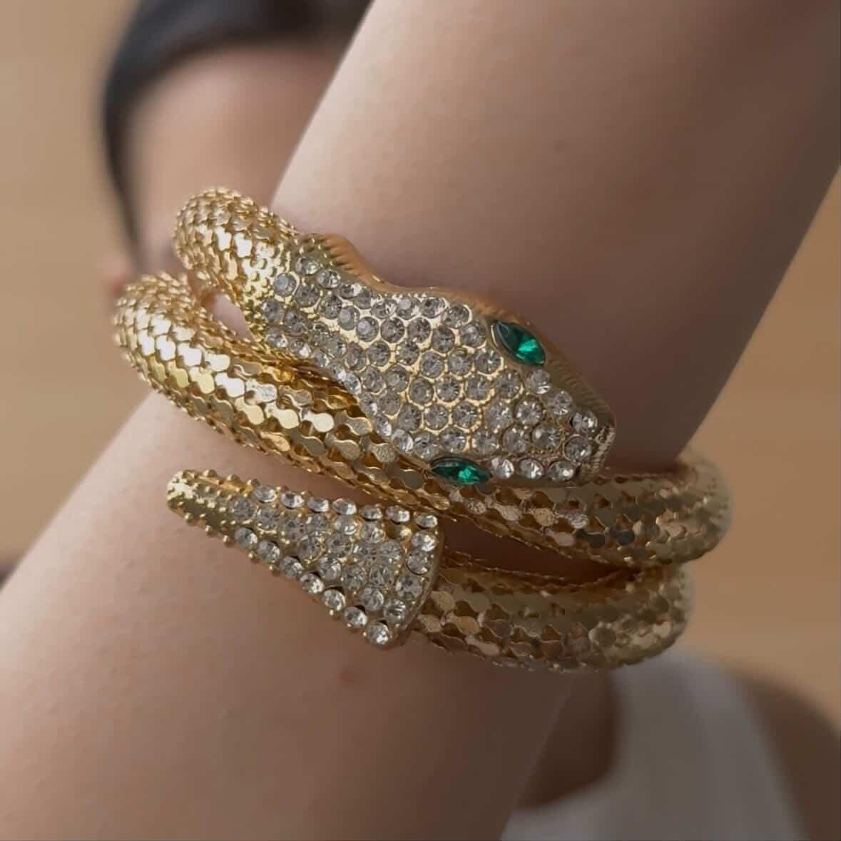 TFC Bold Snake Gold Plated Bracelet