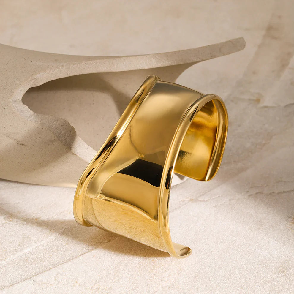 TFC Storm Wrap Gold Plated Cuff Bracelet