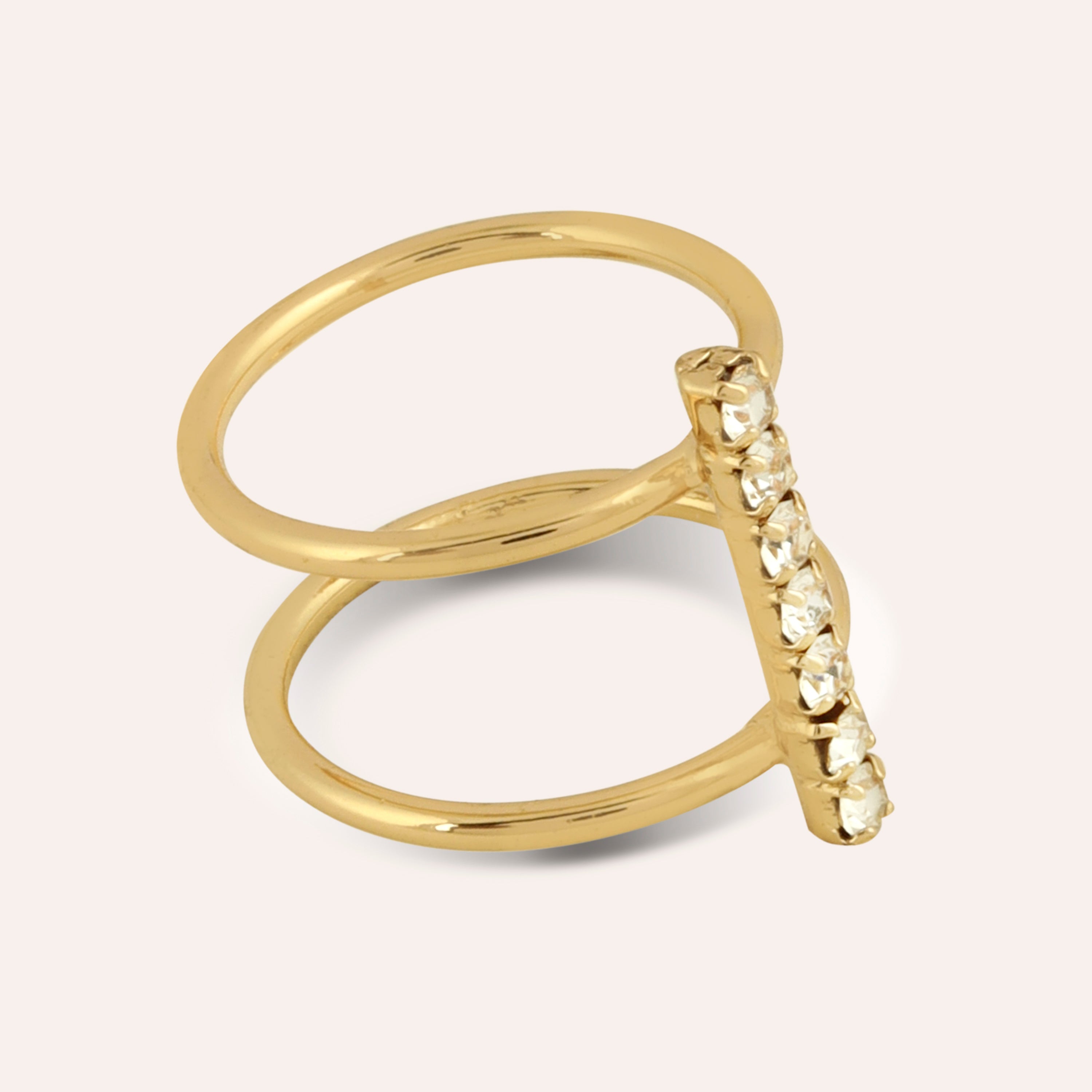 TFC Bloom Bridge Gold Plated Ring- Elevate your style with our exquisite collection of gold-plated adjustable rings for women, including timeless signet rings. Explore cheapest fashion jewellery designs with anti-tarnish properties, all at The Fun Company with a touch of elegance