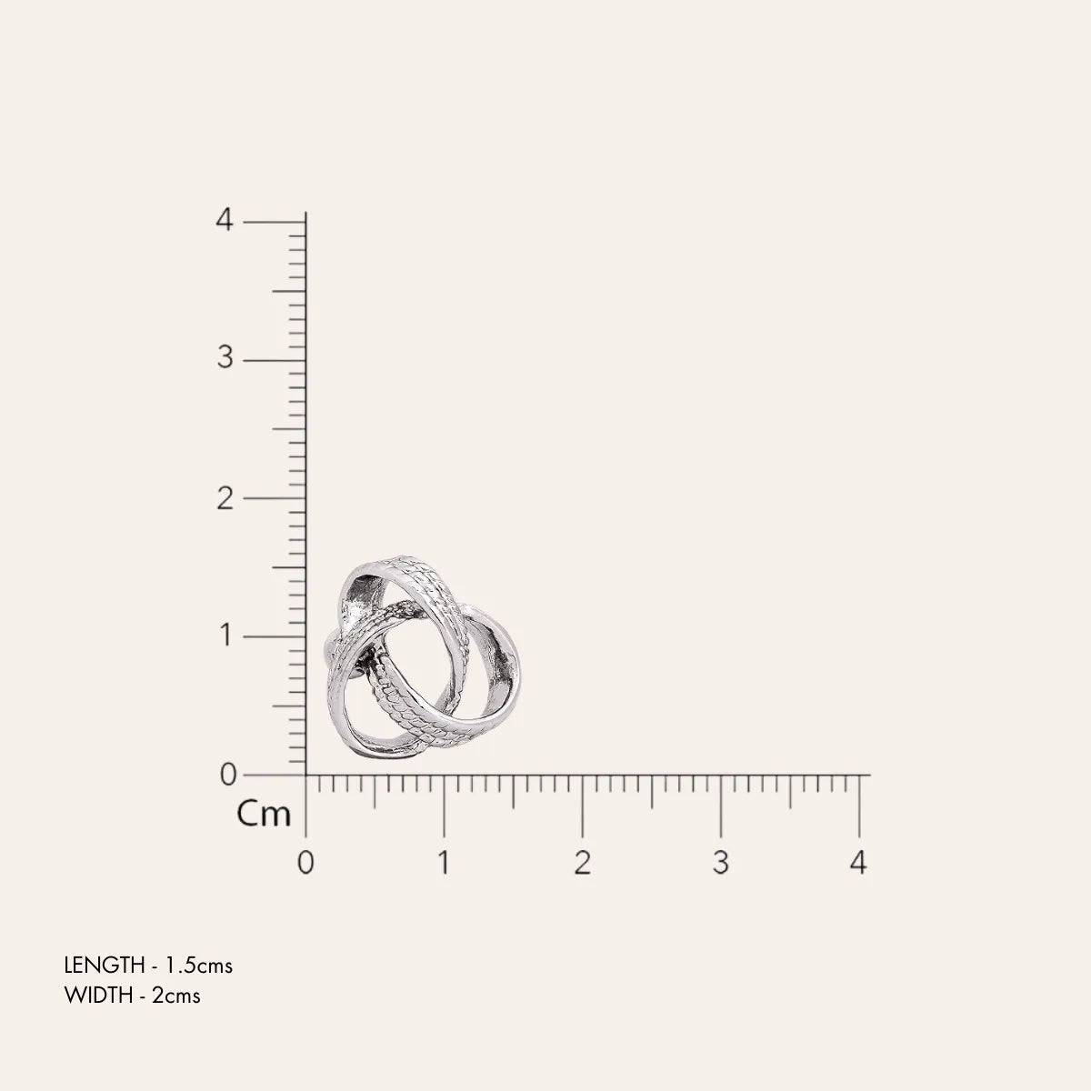 TFC Infinity Silver Plated Stud Earrings