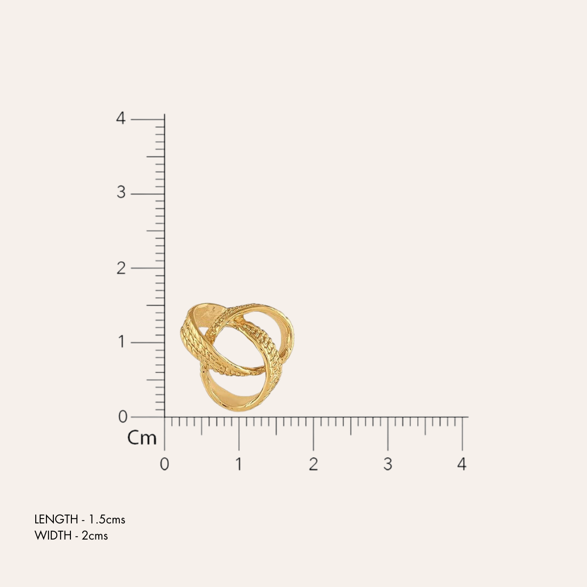 TFC Infinity Gold Plated Stud Earrings