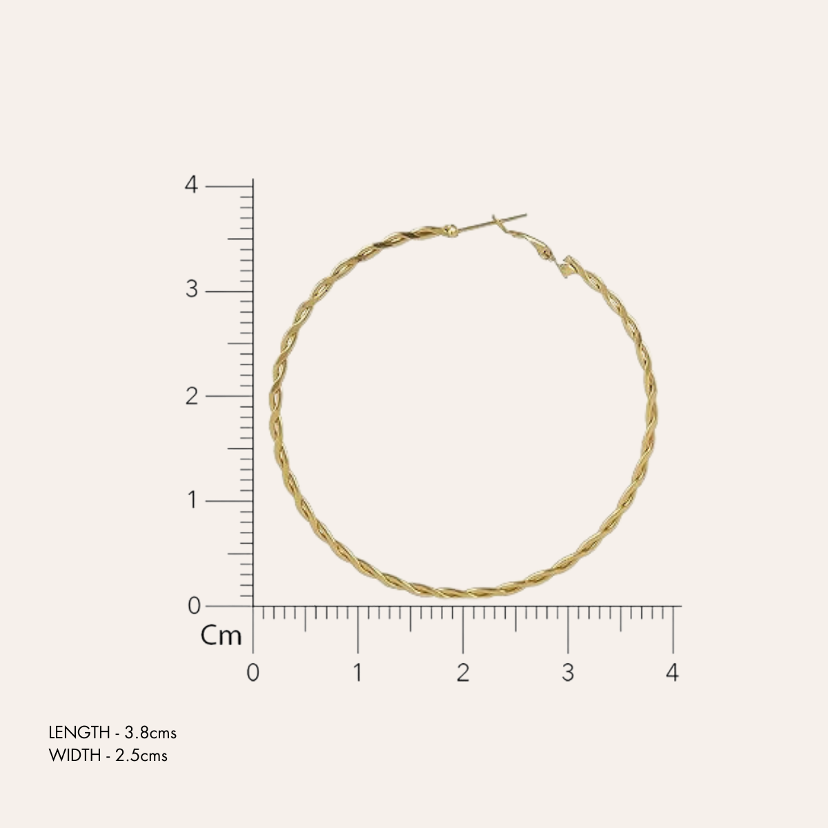 TFC Classic Chunky Gold Plated Hoop Earrings