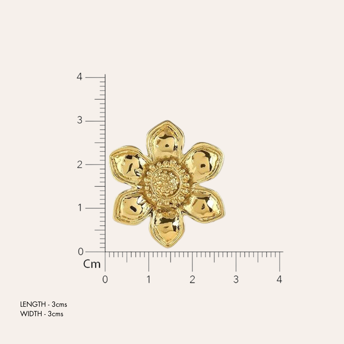 TFC Daisy Darling Gold Plated Stud Earrings