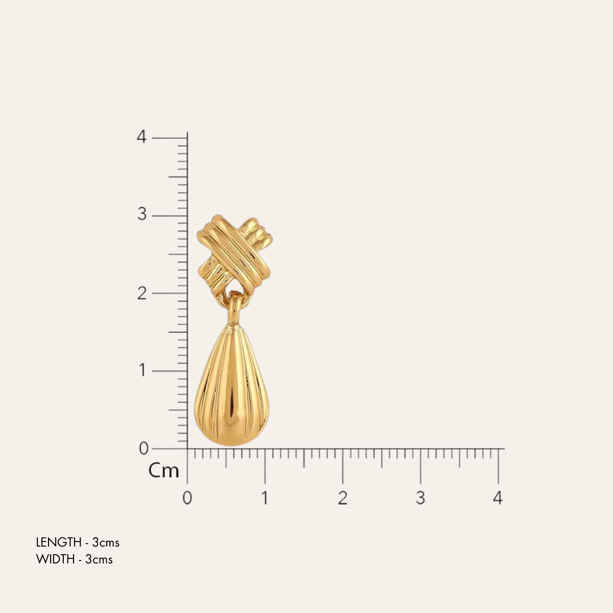 TFC Spitfire Small Gold Plated Dangler Earrings