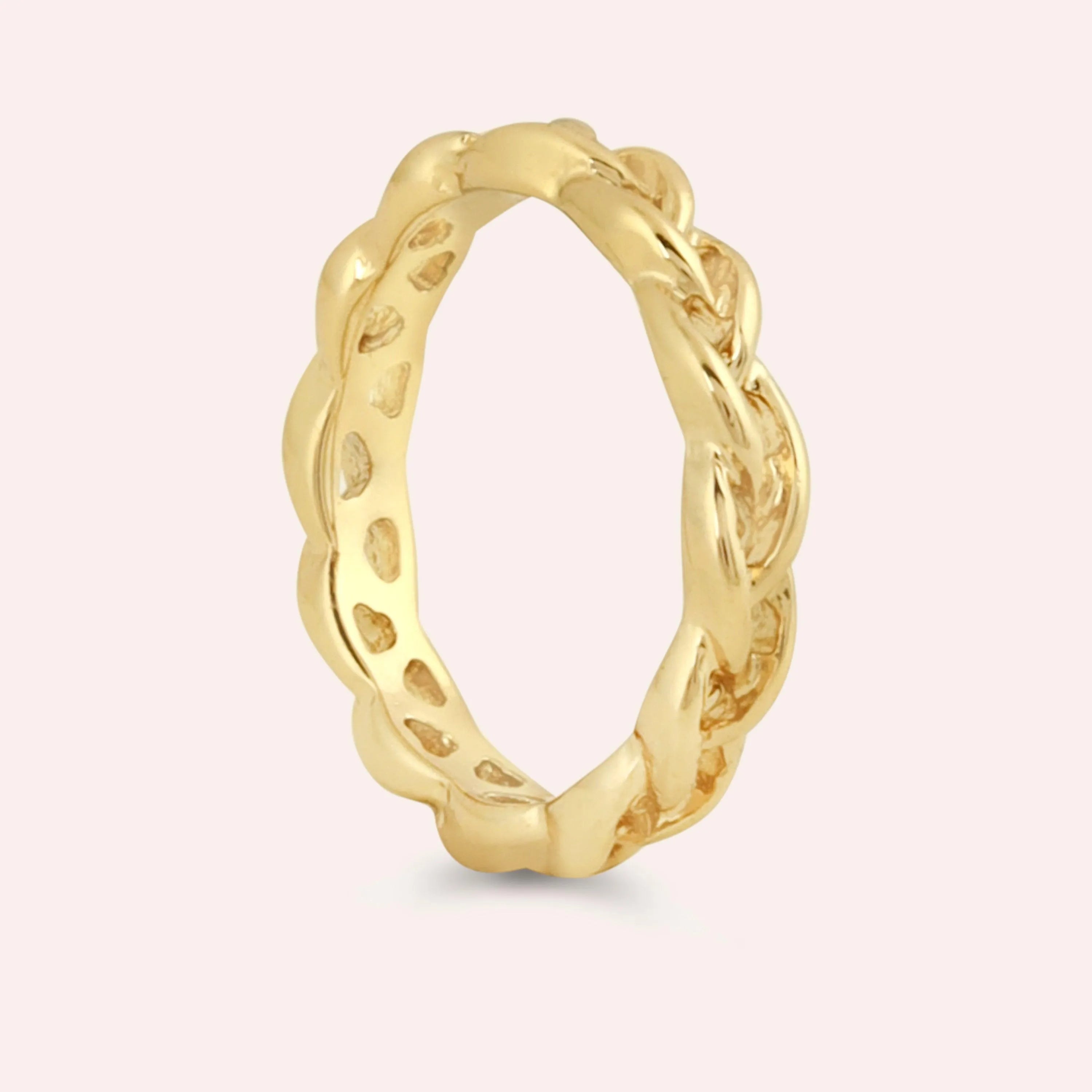 TFC Braidwhisper Gold Plated Ring- Elevate your style with our exquisite collection of gold-plated adjustable rings for women, including timeless signet rings. Explore cheapest fashion jewellery designs with anti-tarnish properties, all at The Fun Company with a touch of elegance