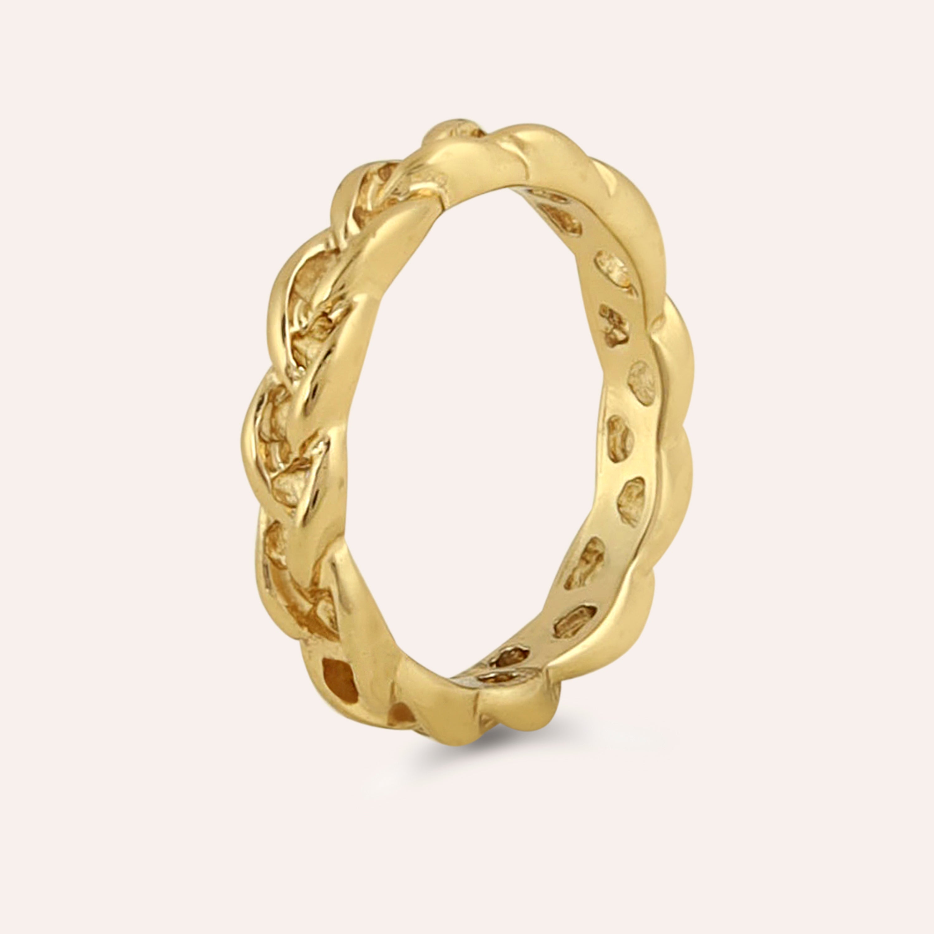 TFC Braidwhisper Gold Plated Ring- Elevate your style with our exquisite collection of gold-plated adjustable rings for women, including timeless signet rings. Explore cheapest fashion jewellery designs with anti-tarnish properties, all at The Fun Company with a touch of elegance