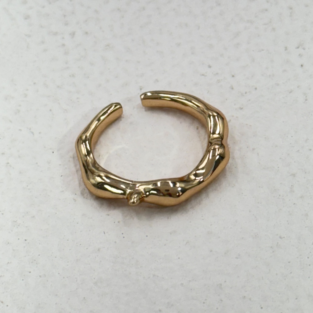 TFC Sleek Gold Plated Adjustable Ring