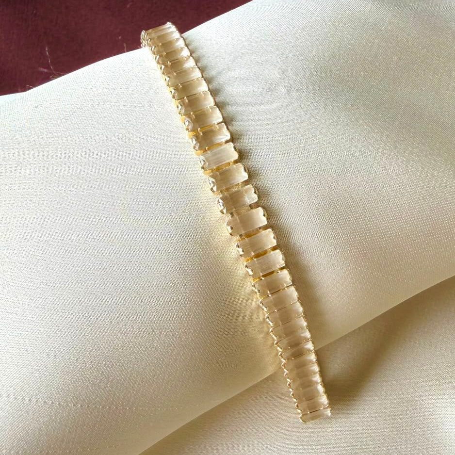 TFC Size 2.2 Gold Plated Light Stone Tennis Bracelet