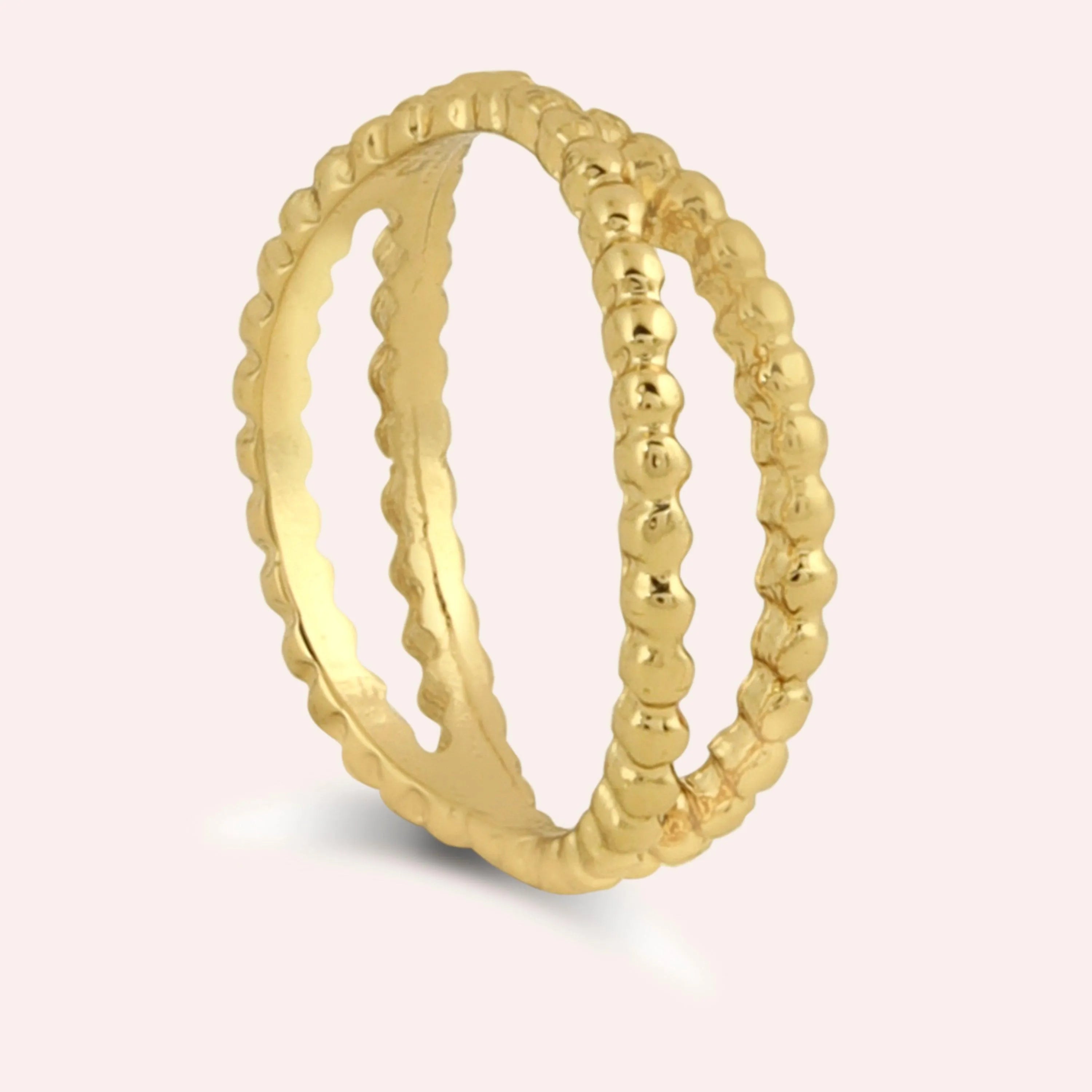 TFC Lace Loom Gold Plated Ring-Elevate your style with our exquisite collection of gold-plated adjustable rings for women, including timeless signet rings. Explore cheapest fashion jewellery designs with anti-tarnish properties, all at The Fun Company with a touch of elegance