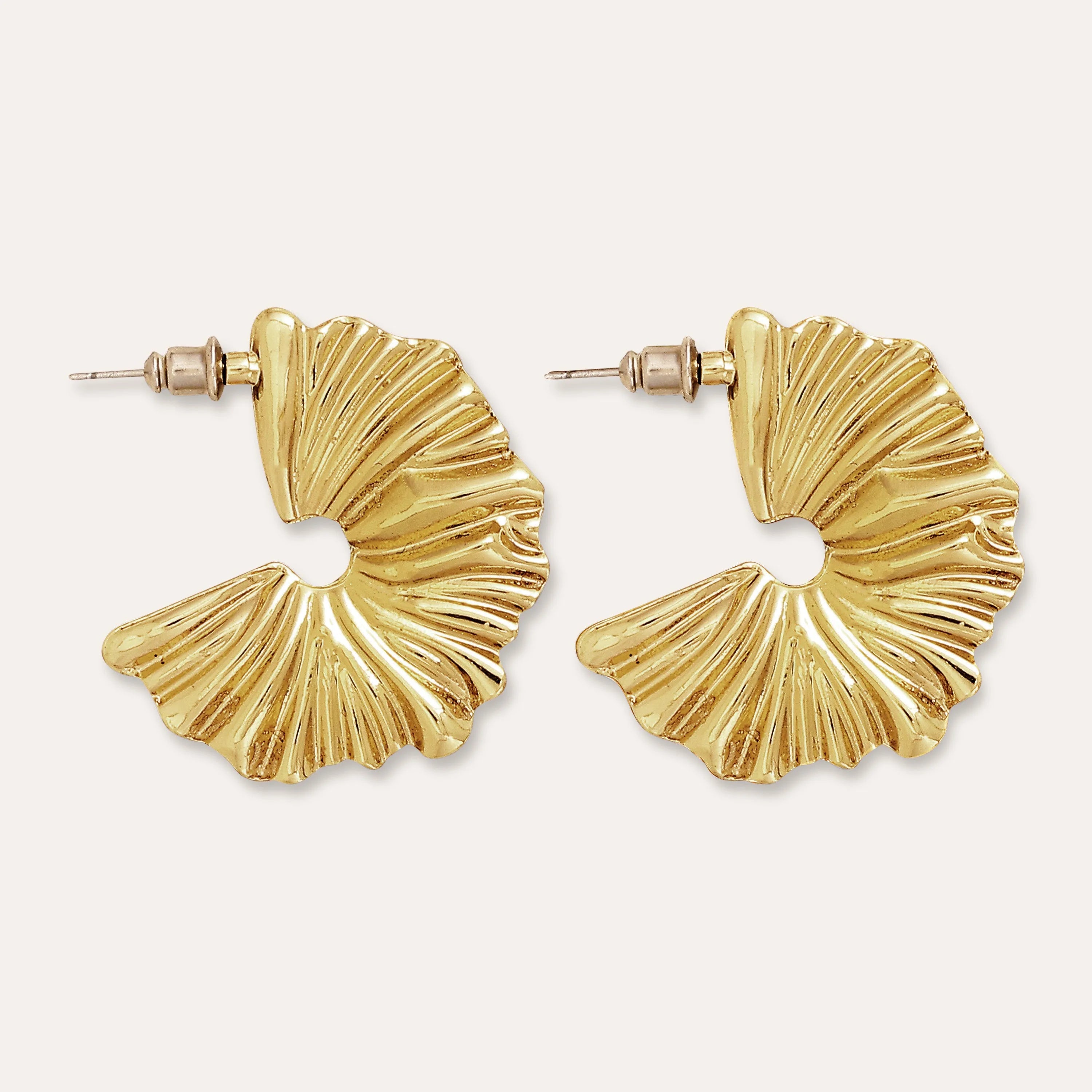 TFC Fanny Gold Plated Hoop Earrings- Discover daily wear gold earrings including stud earrings, hoop earrings, and pearl earrings, perfect as earrings for women and earrings for girls.Find the cheapest fashion jewellery which is anti-tarnis​h only at The Fun company