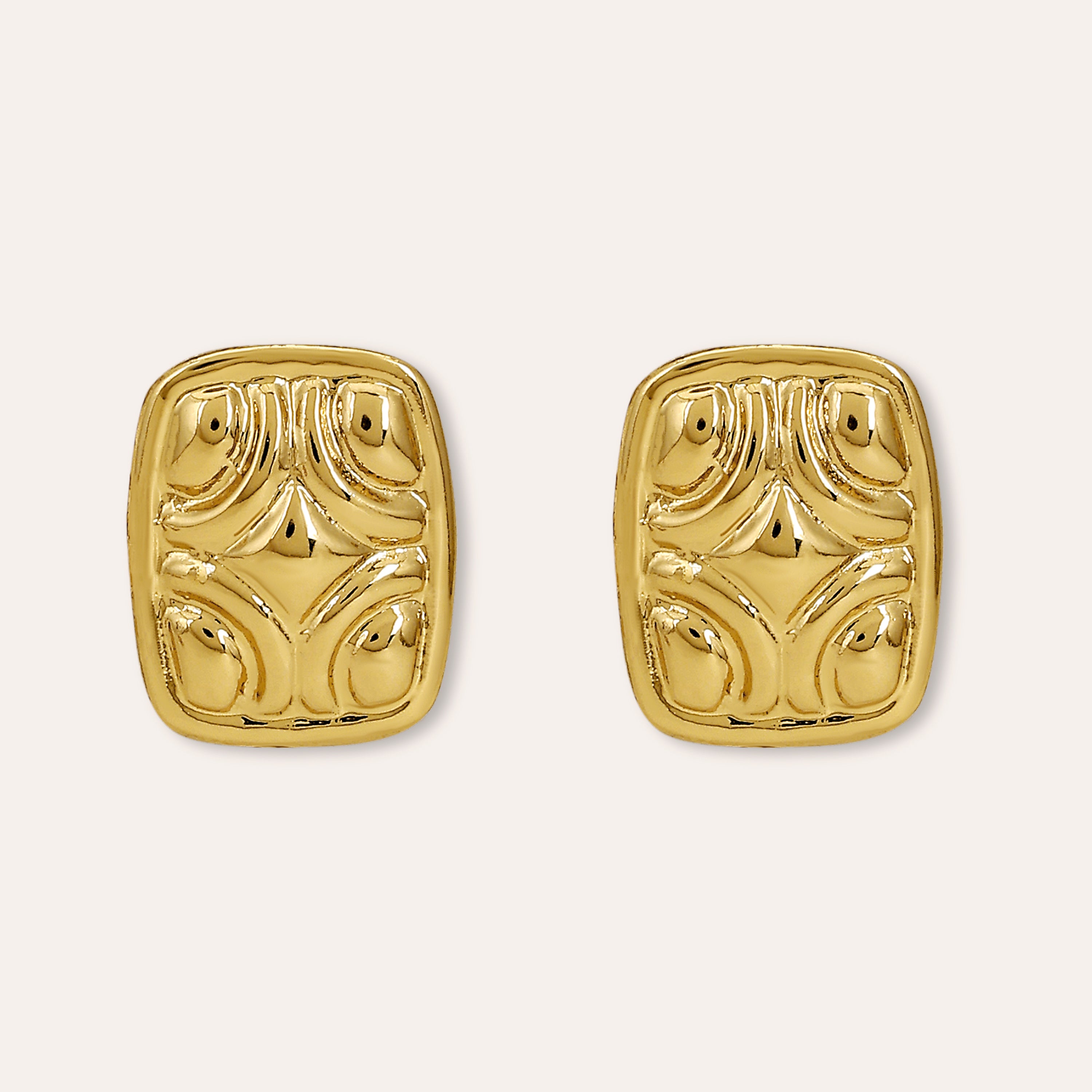 TFC Italian Pattern Gold Plated stud Earrings- Discover daily wear gold earrings including stud earrings, hoop earrings, and pearl earrings, perfect as earrings for women and earrings for girls.Find the cheapest fashion jewellery which is anti-tarnis​h only at The Fun company