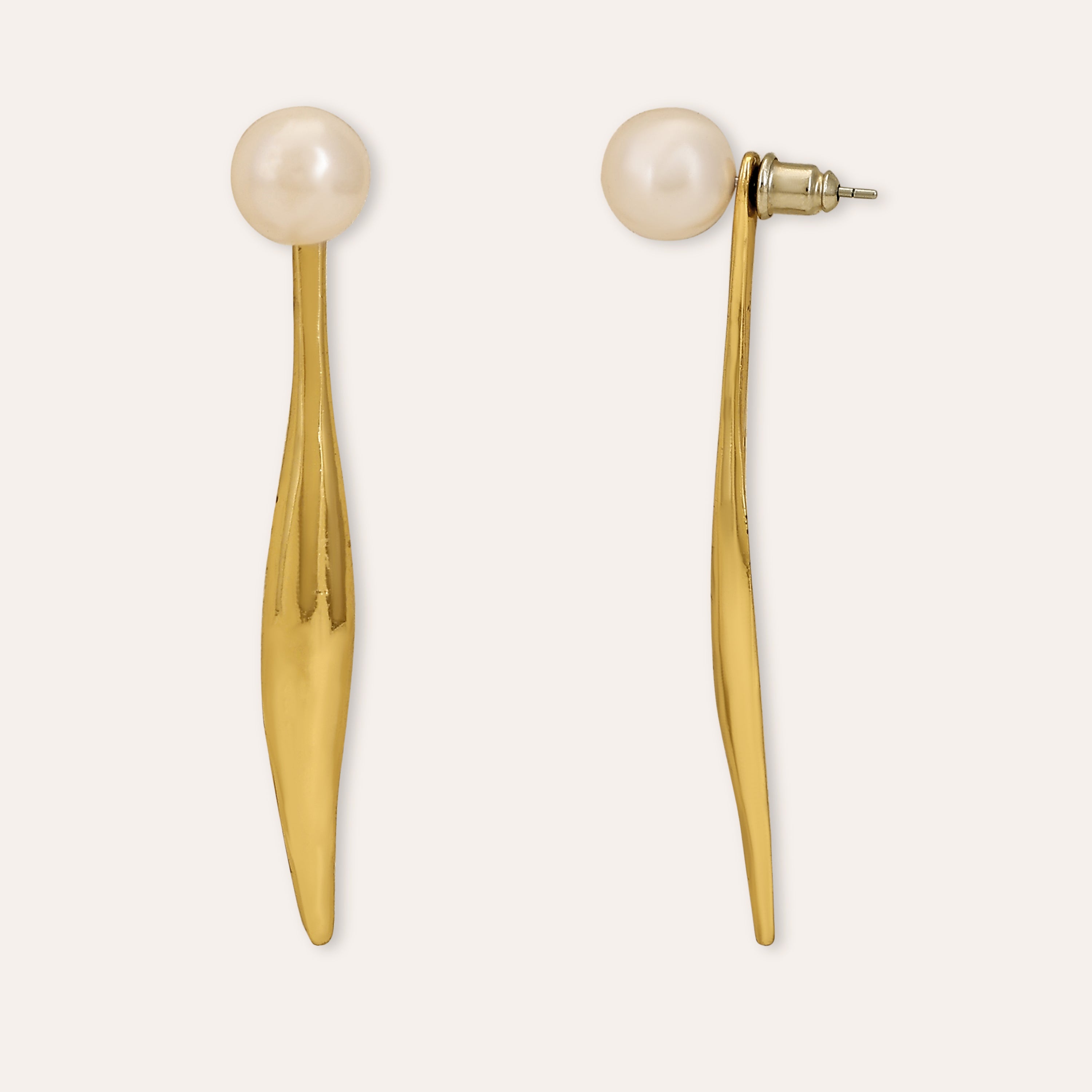 TFC Dangler Pearl Gold Plated Earrings-Discover daily wear gold earrings including stud earrings, hoop earrings, and pearl earrings, perfect as earrings for women and earrings for girls.Find the cheapest fashion jewellery which is anti-tarnish only at The Fun company.