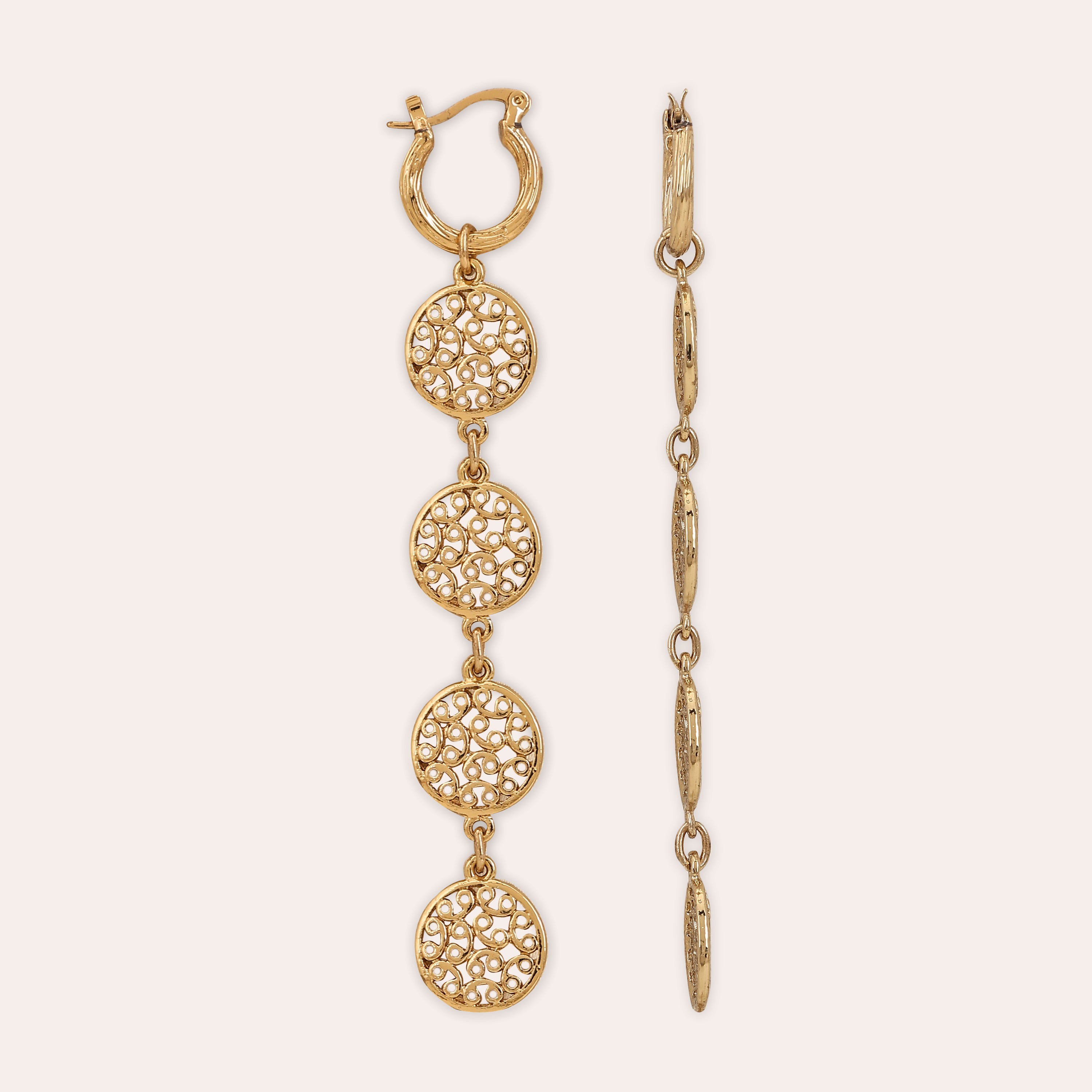 TFC Sundrop Multi-way Gold Plated Dangler Earrings-Discover daily wear gold earrings including stud earrings, hoop earrings, and pearl earrings, perfect as earrings for women and earrings for girls.Find the cheapest fashion jewellery which is anti-tarnis​h only at The Fun company