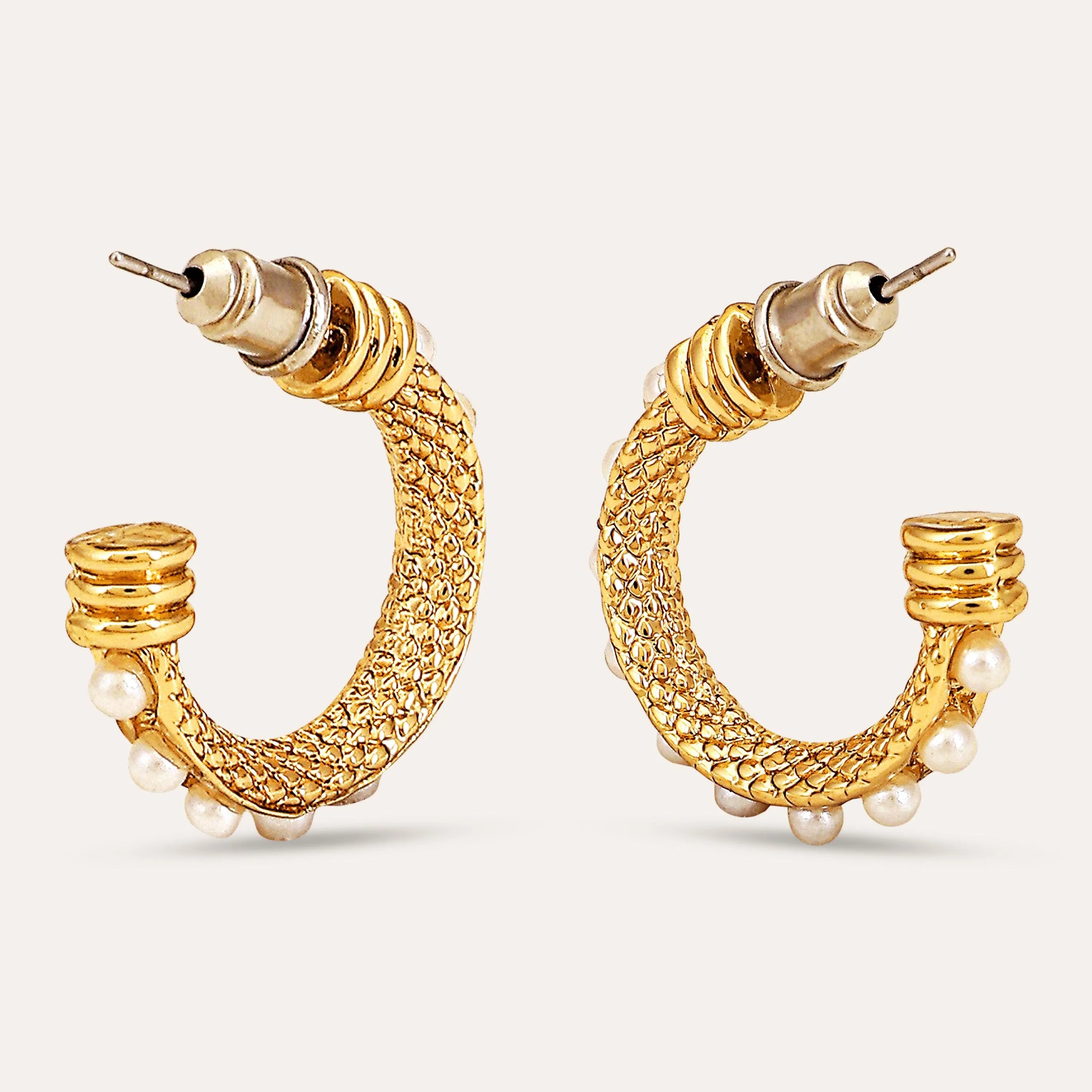 Yellow Gold Hoops with a Spiral Design – Tilo Jewelry®