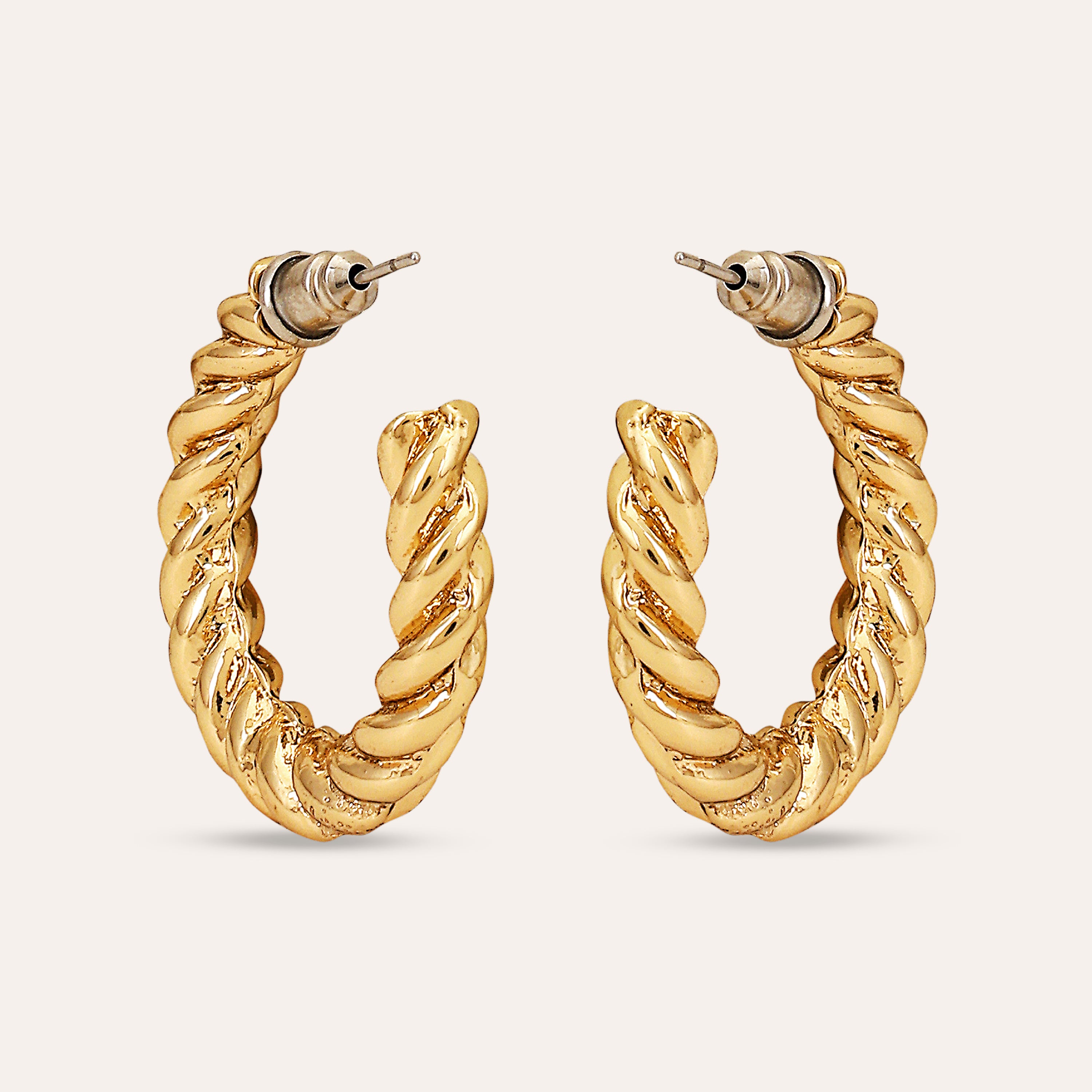 TFC Twisted Love Hoop Earrings-Discover daily wear gold earrings including stud earrings, hoop earrings, and pearl earrings, perfect as earrings for women and earrings for girls.Find the cheapest fashion jewellery which is anti-tarnis​h only at The Fun company
