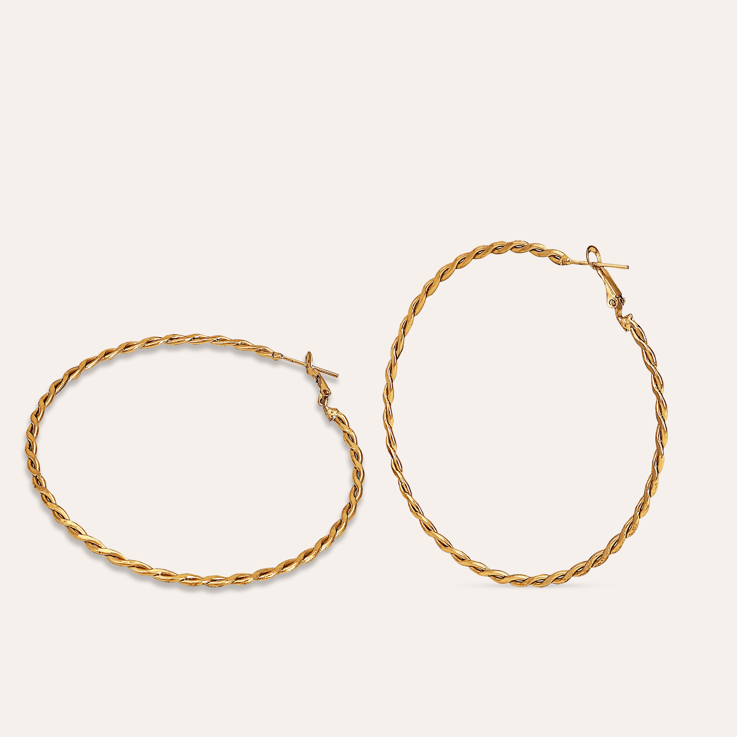 TFC Classic Chunky Gold Plated Hoop Earrings-Discover daily wear gold earrings including stud earrings, hoop earrings, and pearl earrings, perfect as earrings for women and earrings for girls.Find the cheapest fashion jewellery which is anti-tarnish only at The Fun company.
