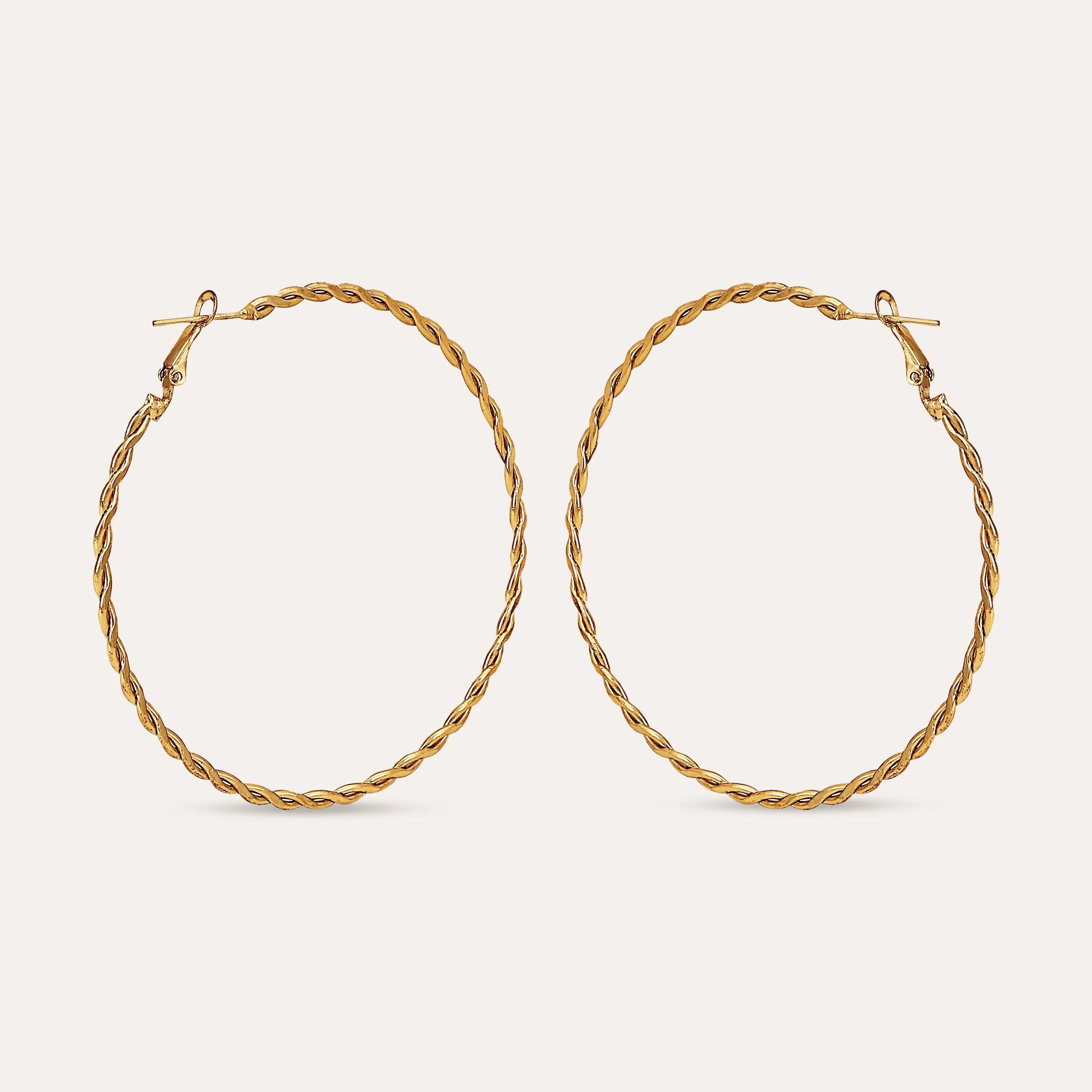 TFC Classic Chunky Gold Plated Hoop Earrings-Discover daily wear gold earrings including stud earrings, hoop earrings, and pearl earrings, perfect as earrings for women and earrings for girls.Find the cheapest fashion jewellery which is anti-tarnish only at The Fun company.