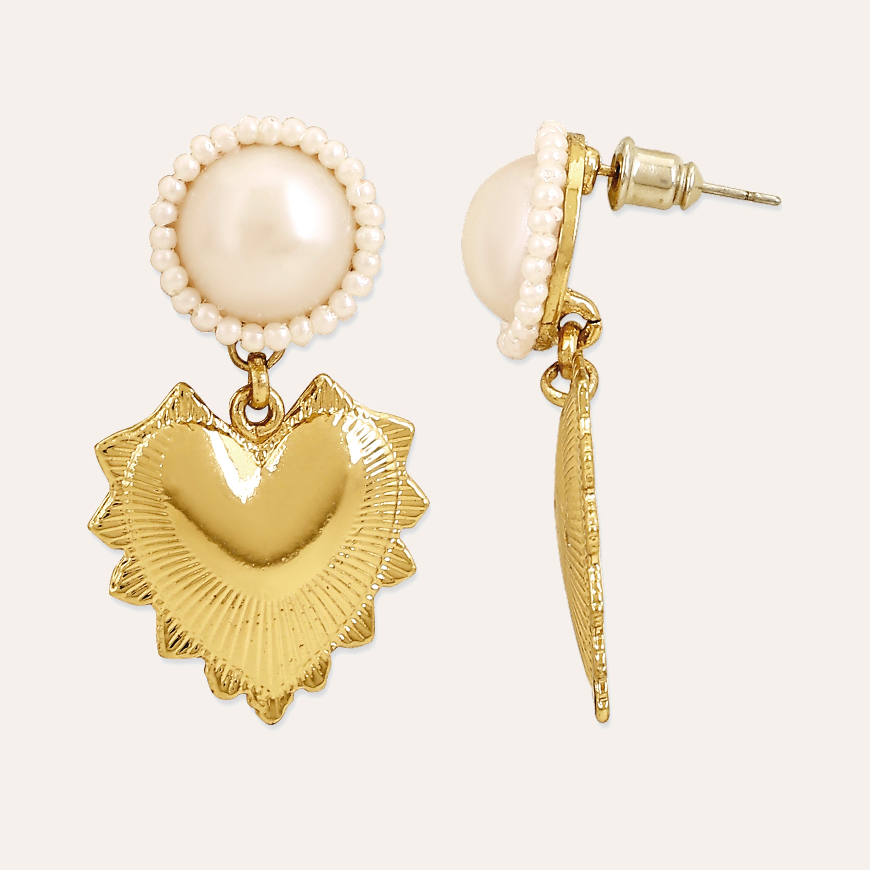 TFC Love Blossom Gold Plated Dangler Earrings- Discover daily wear gold earrings including stud earrings, hoop earrings, and pearl earrings, perfect as earrings for women and earrings for girls.Find the cheapest fashion jewellery which is anti-tarnis​h only at The Fun company