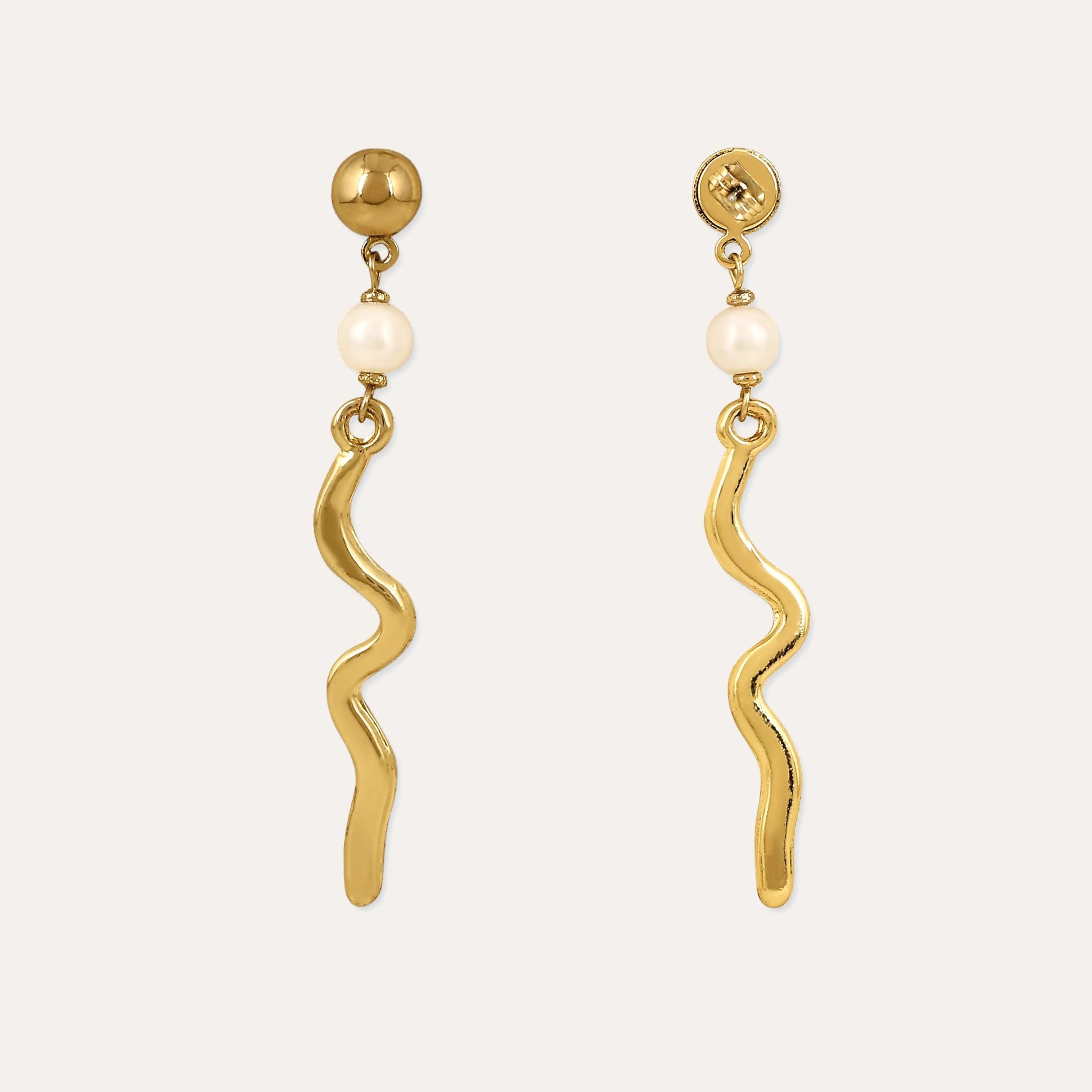 TFC Twister Gold Plated Dangler Earrings-Discover daily wear gold earrings including stud earrings, hoop earrings, and pearl earrings, perfect as earrings for women and earrings for girls.Find the cheapest fashion jewellery which is anti-tarnis​h only at The Fun company