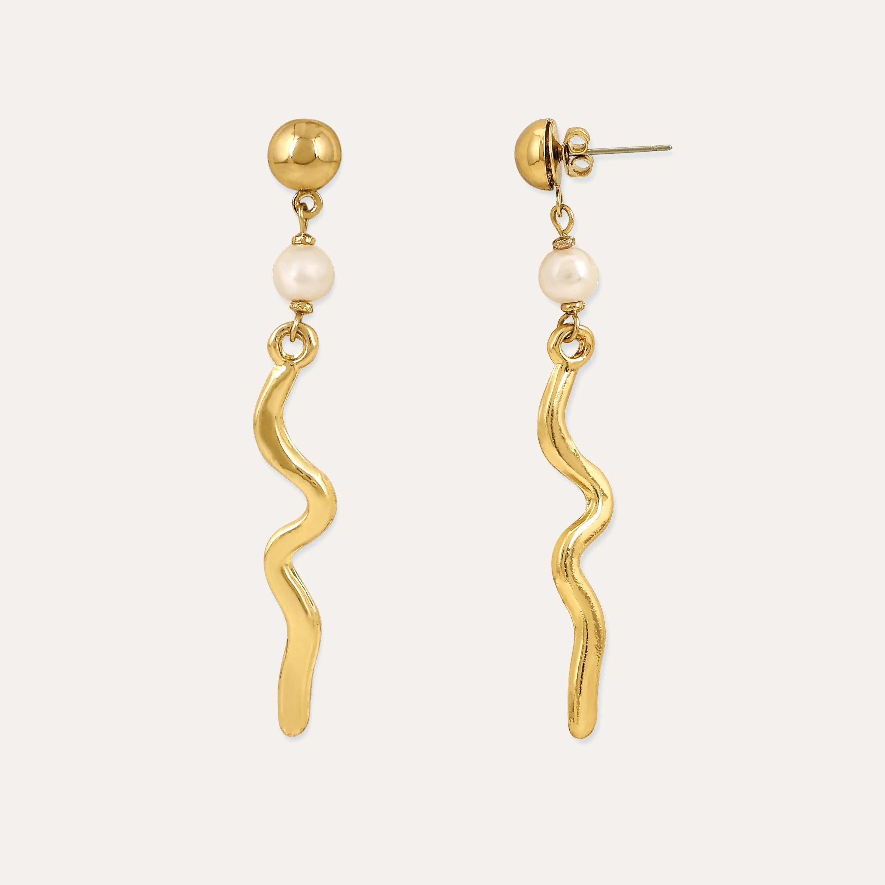 TFC Twister Gold Plated Dangler Earrings-Discover daily wear gold earrings including stud earrings, hoop earrings, and pearl earrings, perfect as earrings for women and earrings for girls.Find the cheapest fashion jewellery which is anti-tarnis​h only at The Fun company