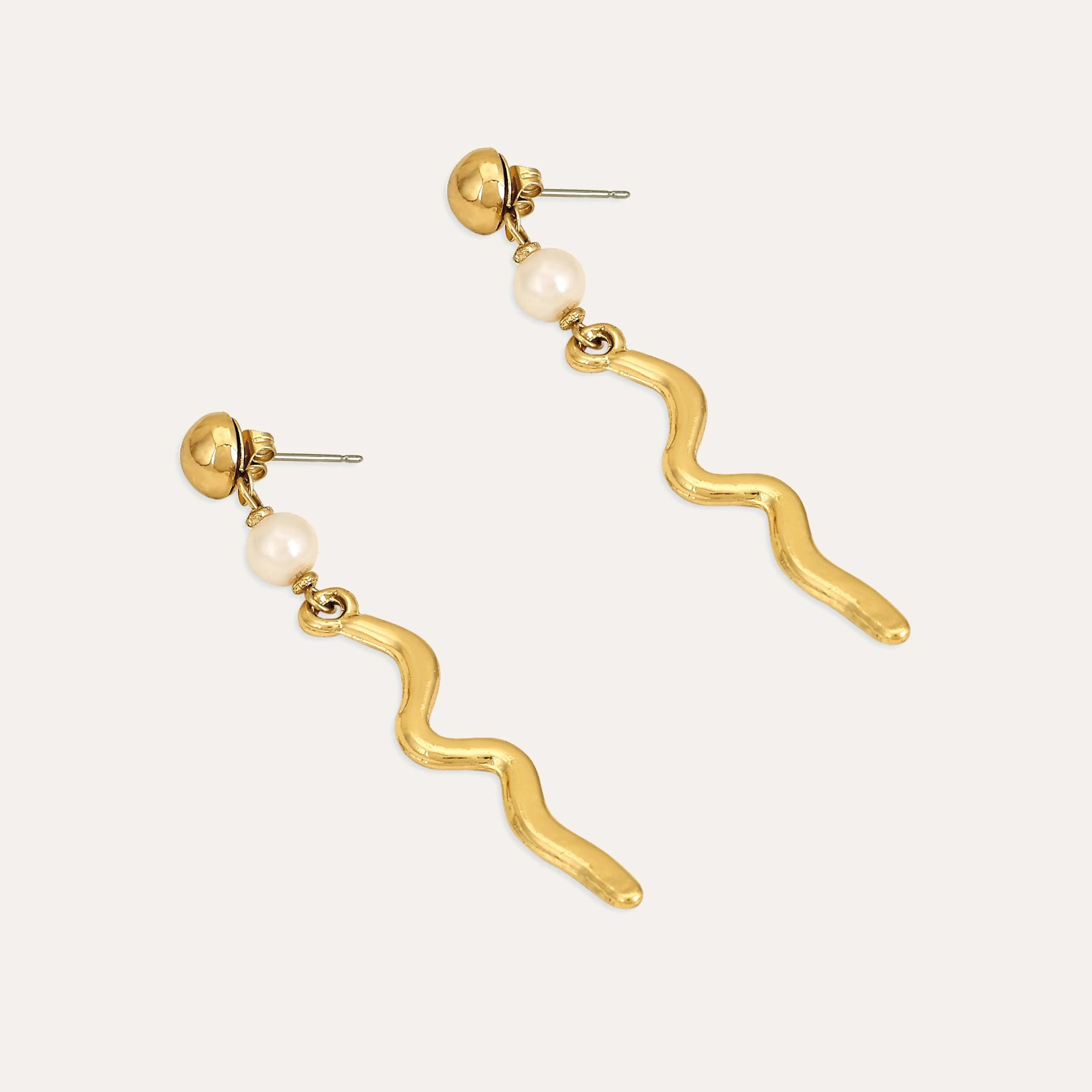 TFC Twister Gold Plated Dangler Earrings-Discover daily wear gold earrings including stud earrings, hoop earrings, and pearl earrings, perfect as earrings for women and earrings for girls.Find the cheapest fashion jewellery which is anti-tarnis​h only at The Fun company