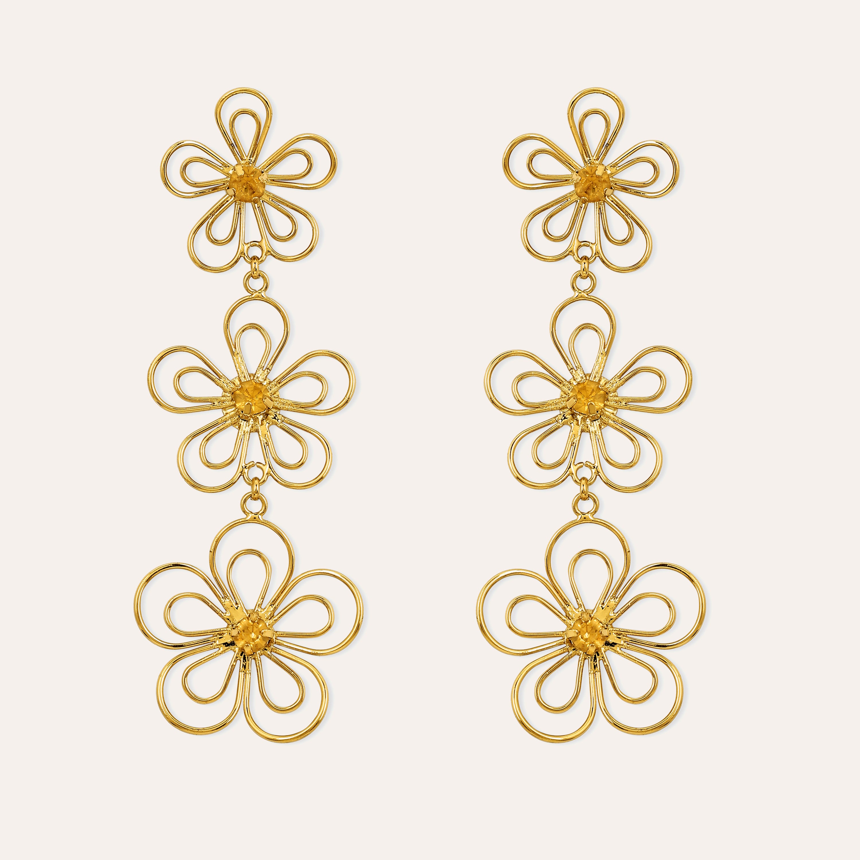 TFC Floral treasures gold plated statement stud earrings-Discover daily wear gold earrings including stud earrings, hoop earrings, and pearl earrings, perfect as earrings for women and earrings for girls.Find the cheapest fashion jewellery which is anti-tarnish only at The Fun company