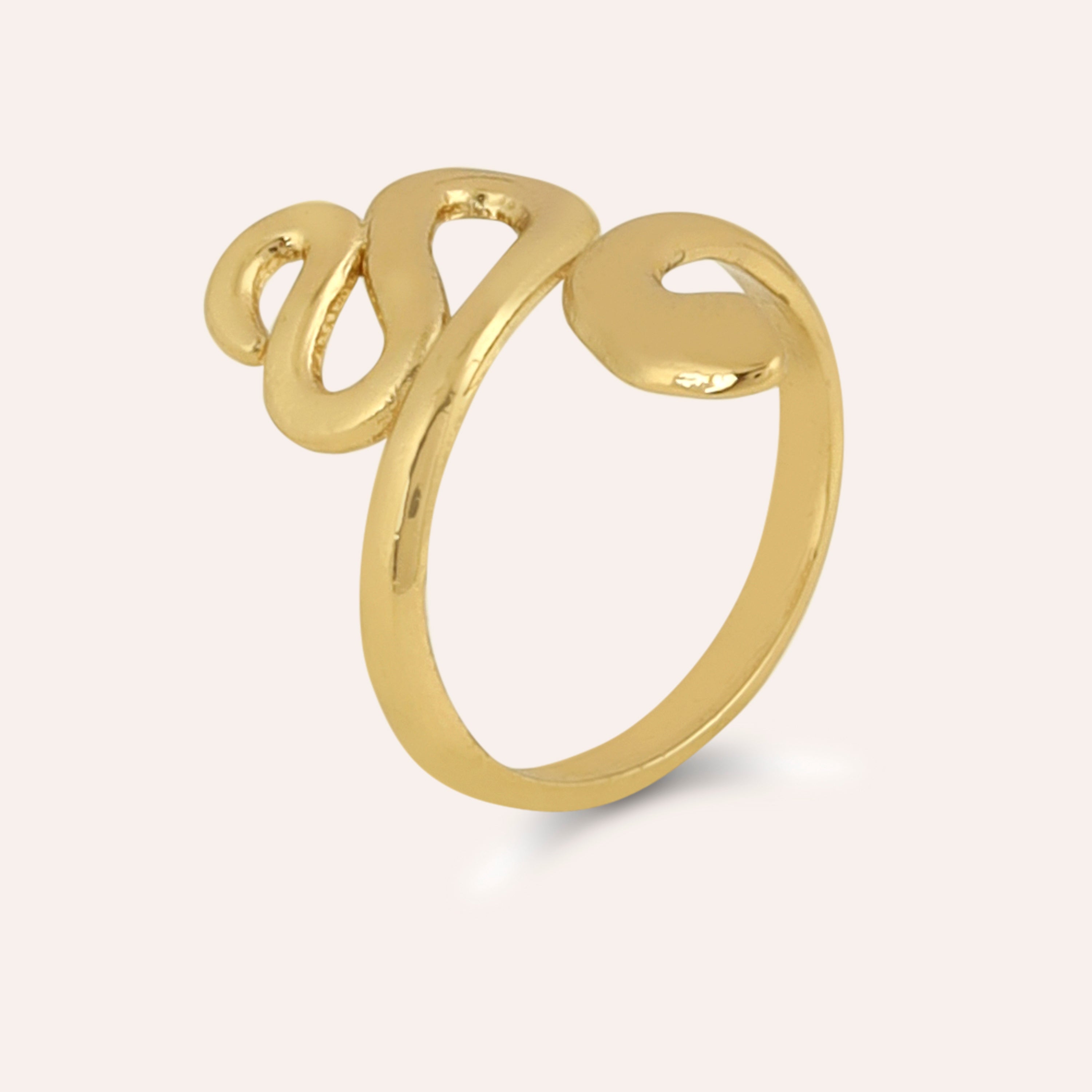 TFC Snake-Head Gold Plated Adjustable Ring-Elevate your style with our exquisite collection of gold-plated adjustable rings for women, including timeless signet rings. Explore cheapest fashion jewellery designs with anti-tarnish properties, all at The Fun Company with a touch of elegance