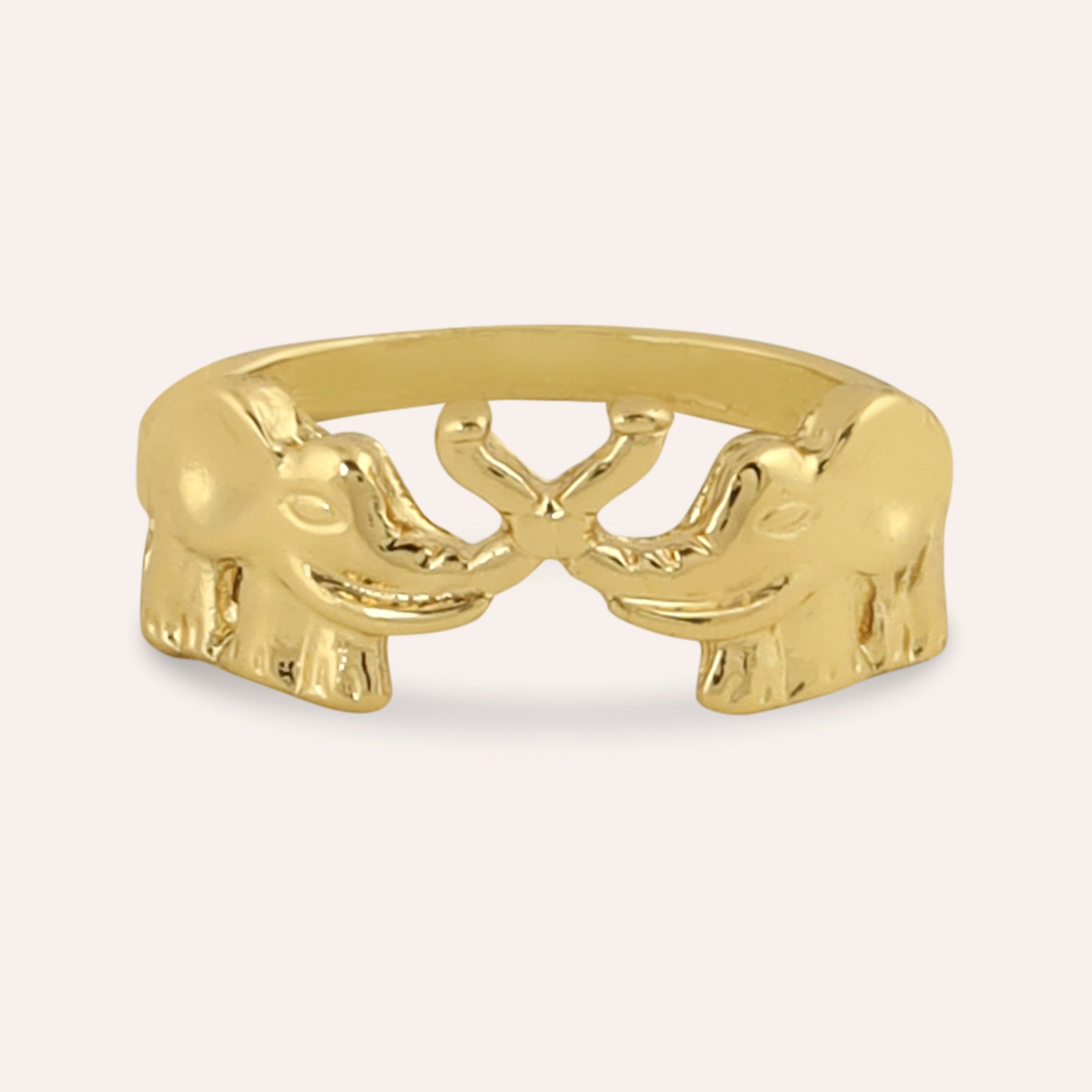 TFC Trunk Trove Gold Plated Ring-Elevate your style with our exquisite collection of gold-plated adjustable rings for women, including timeless signet rings. Explore cheapest fashion jewellery designs with anti-tarnish properties, all at The Fun Company with a touch of elegance