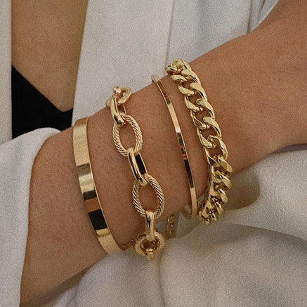 TFC Chain Lock Gold Plated SET of 4