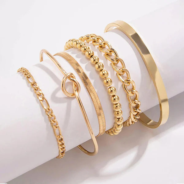 TFC Gold Plated Set Of 6 Charm Bracelet (SET of 4)