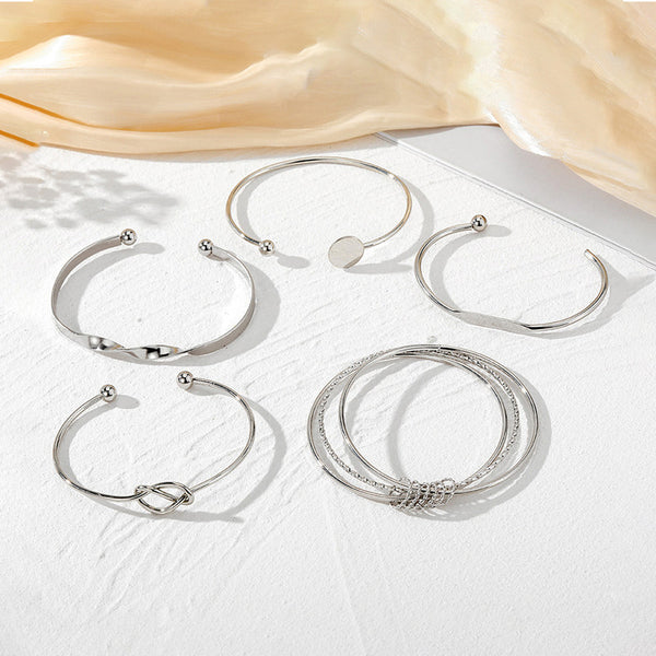 TFC SET Silver Plated Bracelet (set of 5)