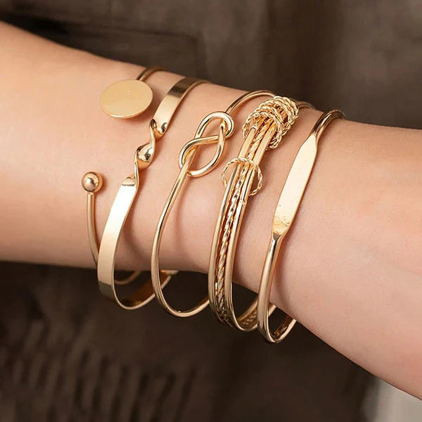 TFC SET Gold Plated Bracelet (Set of 5)